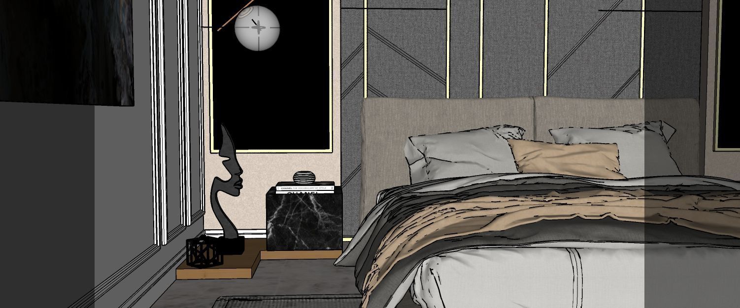 Bedroom - SketchUp V-Ray 3D model_3