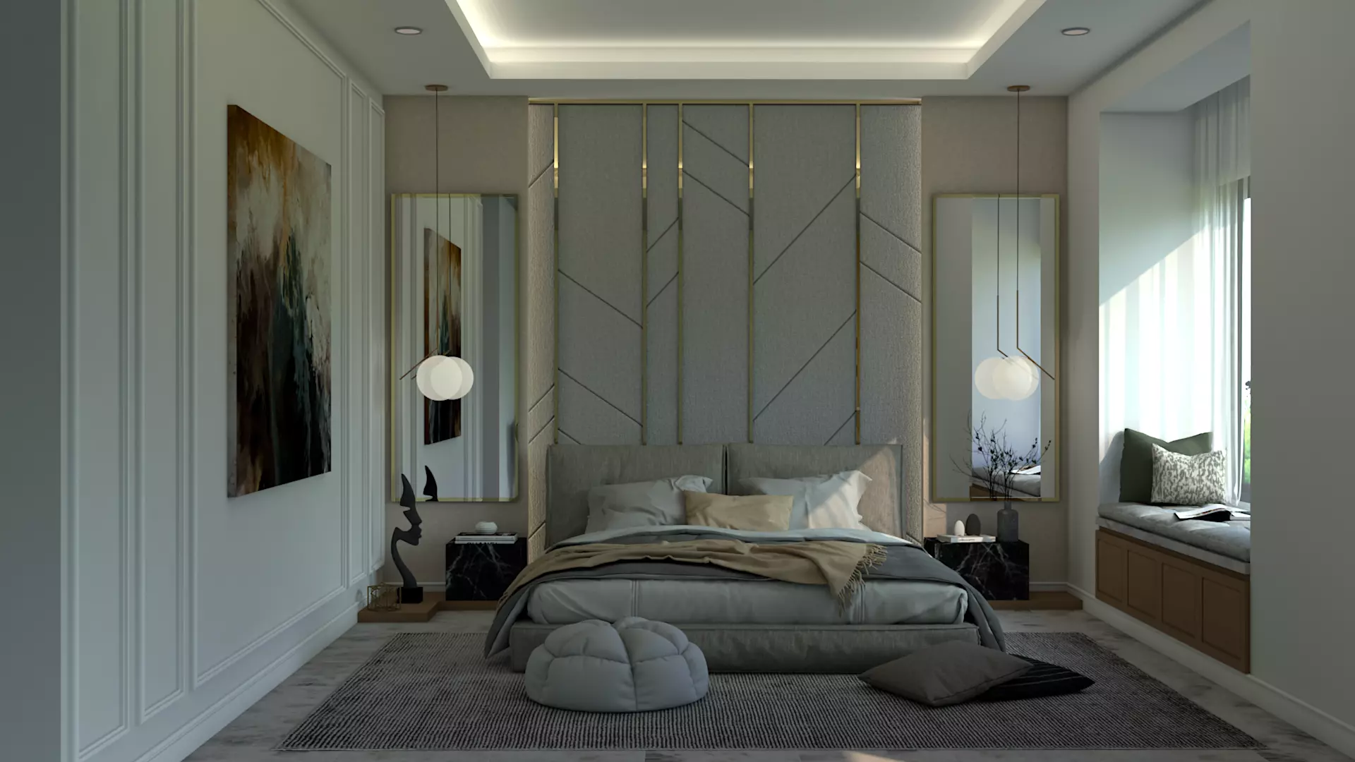 Bedroom - SketchUp V-Ray 3D model_0