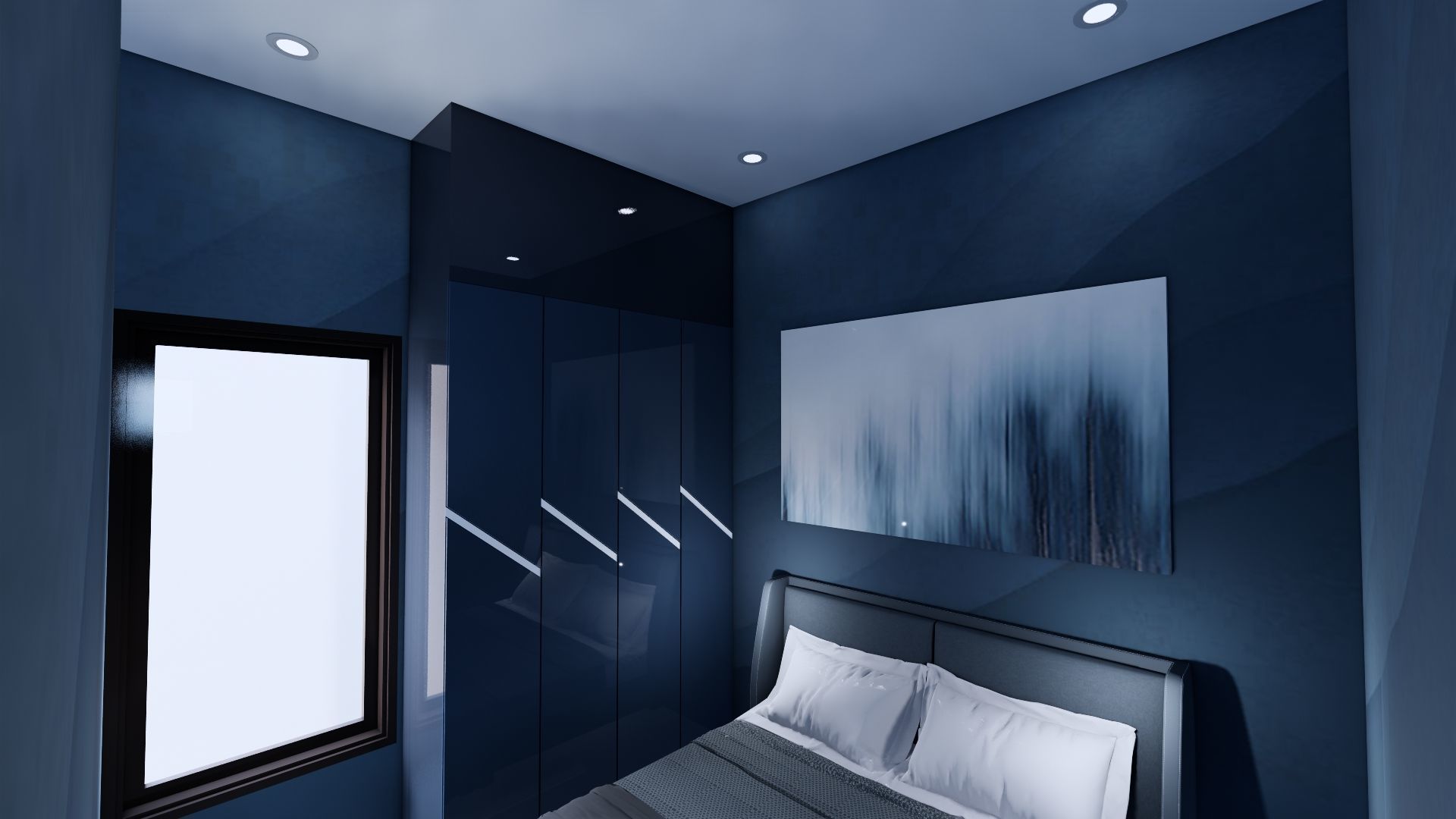 Modern Minimalist 2 Floor House Design Full Interior  3D model_61