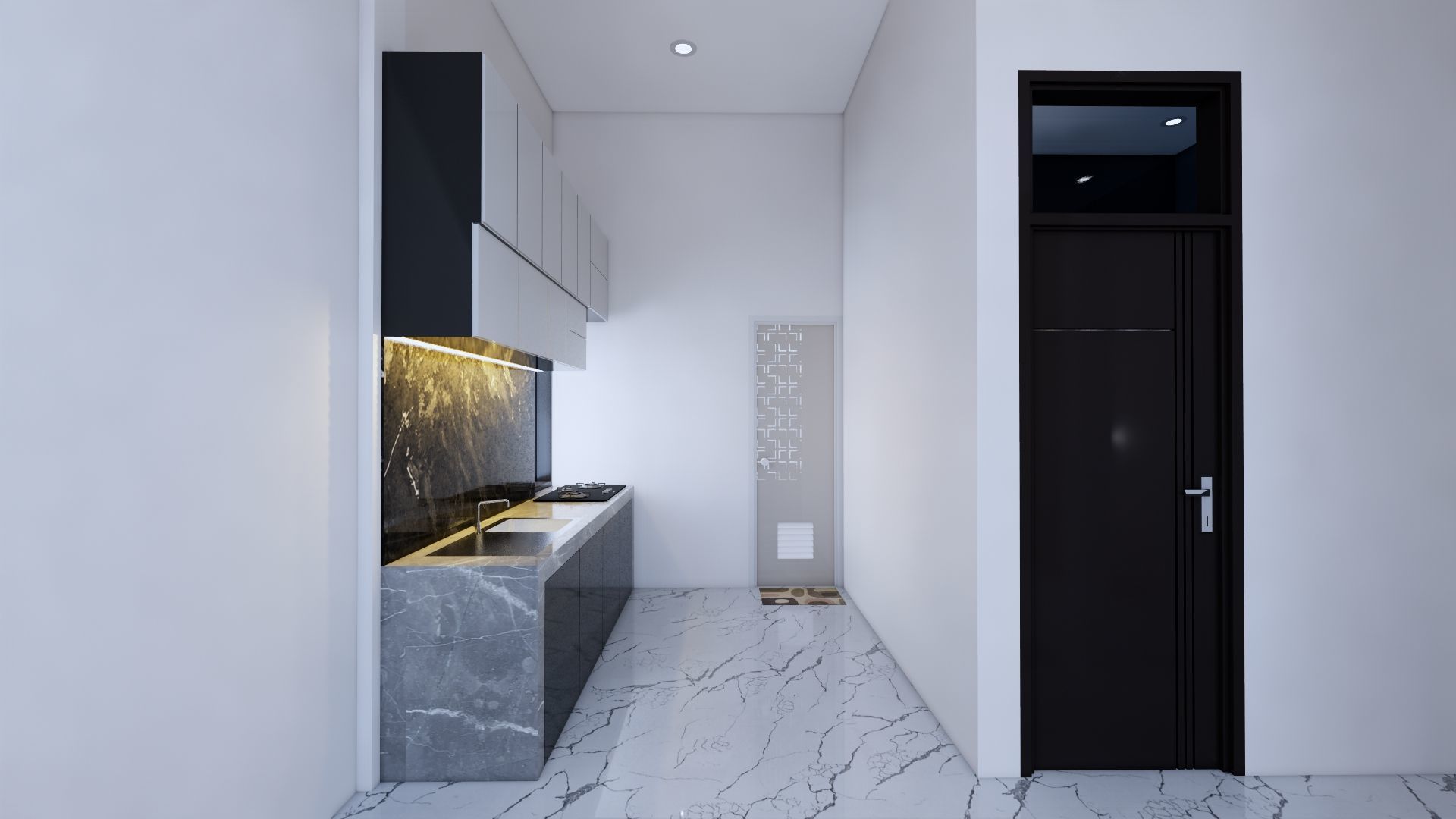 Modern Minimalist 2 Floor House Design Full Interior  3D model_82