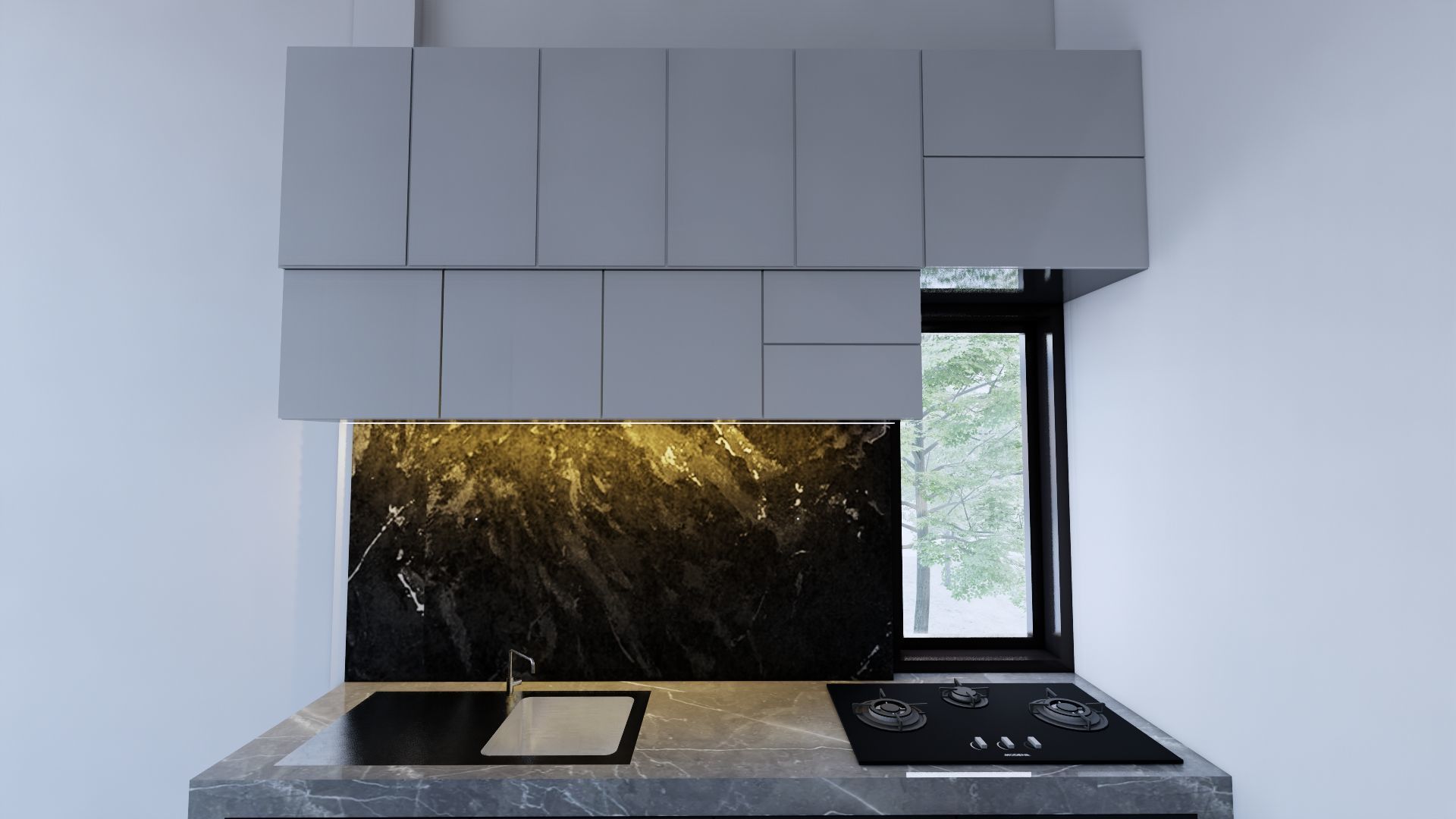 Modern Minimalist 2 Floor House Design Full Interior  3D model_89