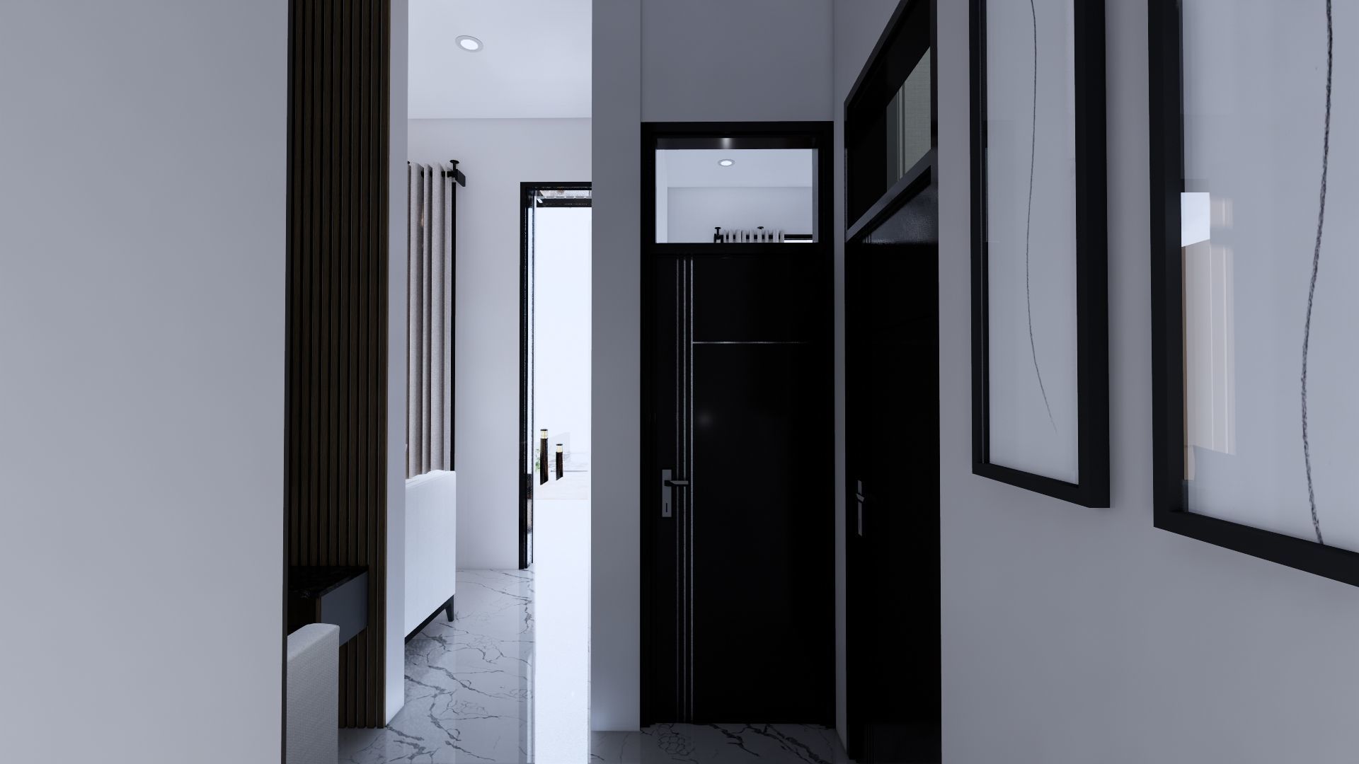 Modern Minimalist 2 Floor House Design Full Interior  3D model_7