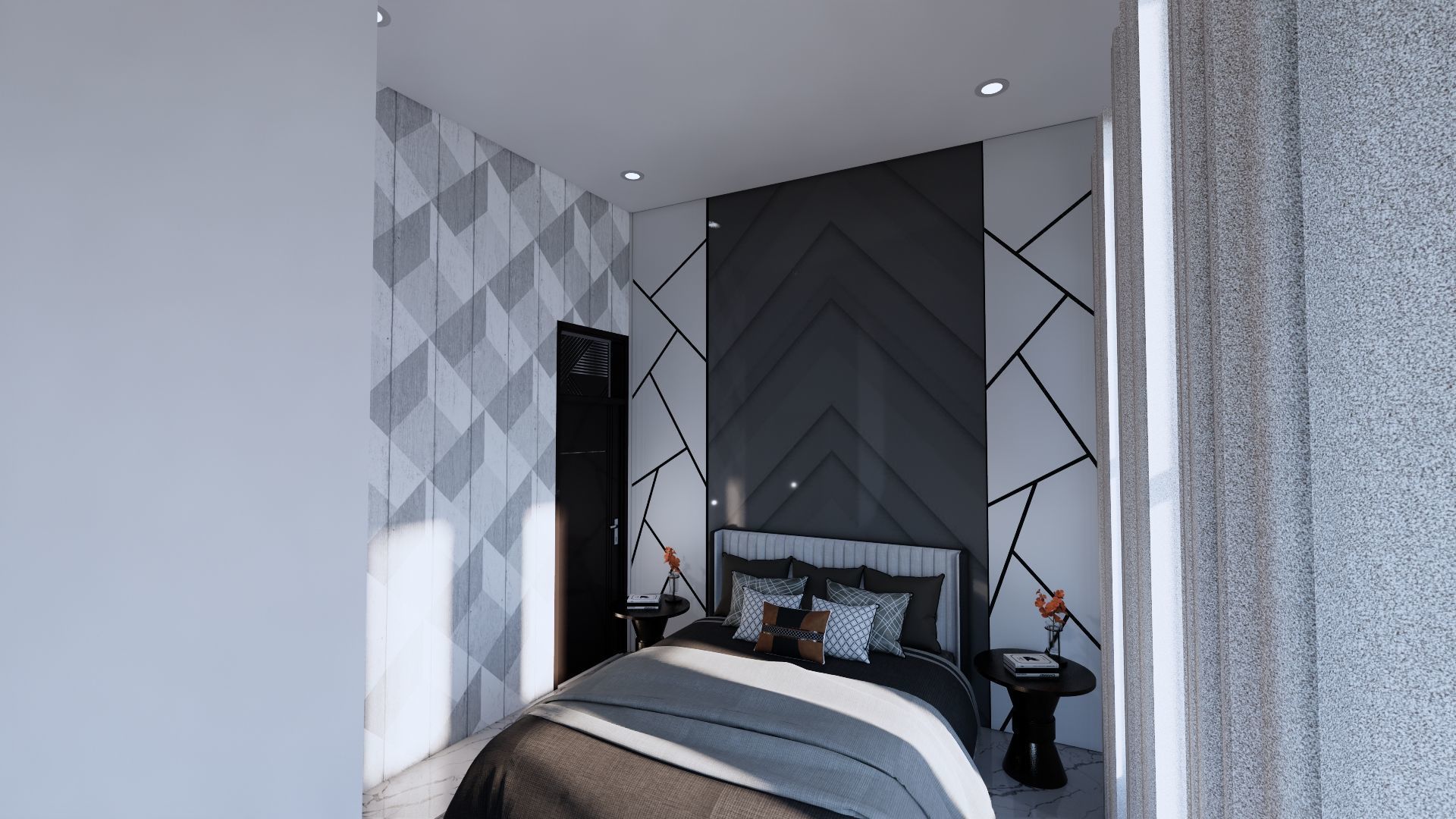 Modern Minimalist 2 Floor House Design Full Interior  3D model_8