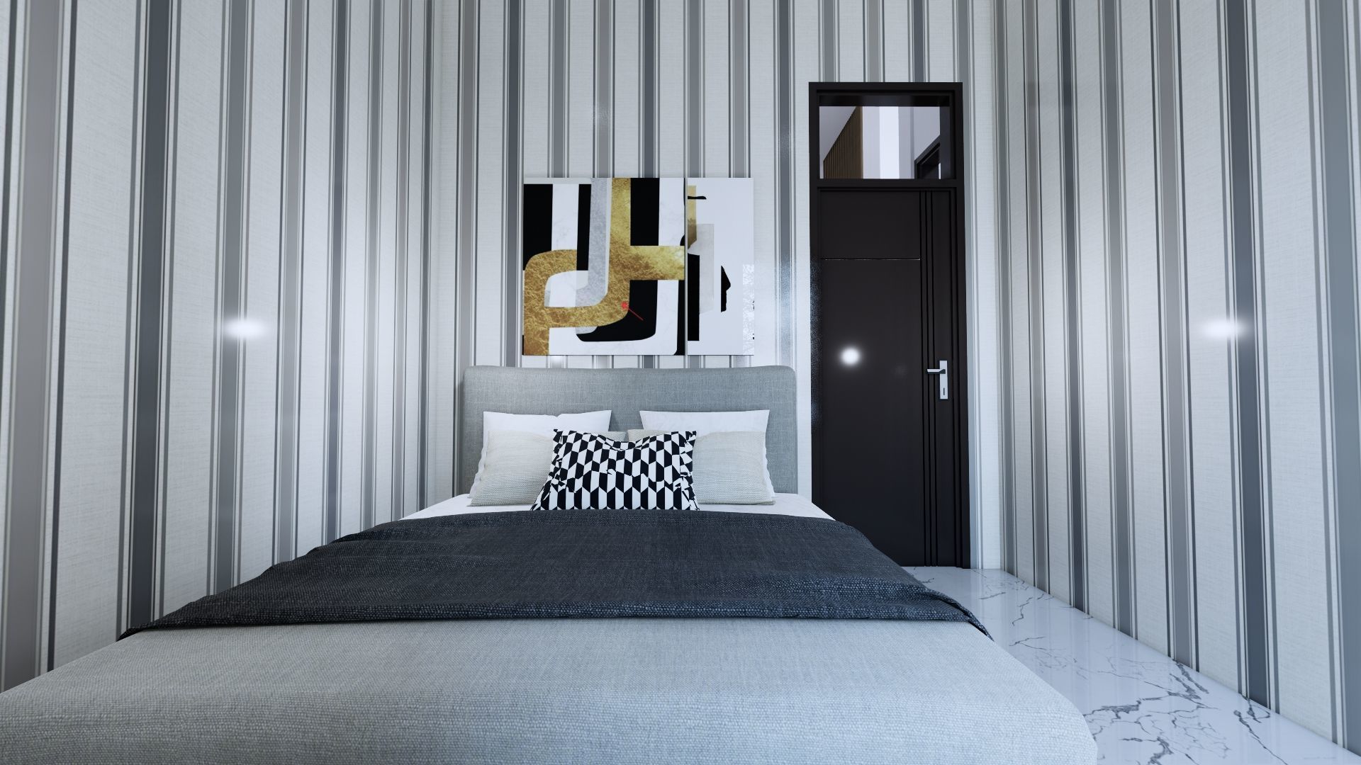 Modern Minimalist 2 Floor House Design Full Interior  3D model_41