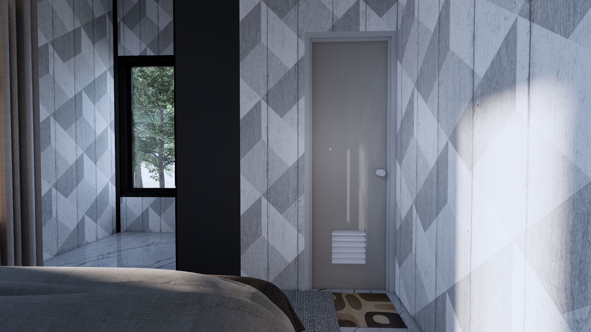 Modern Minimalist 2 Floor House Design Full Interior  3D model_51