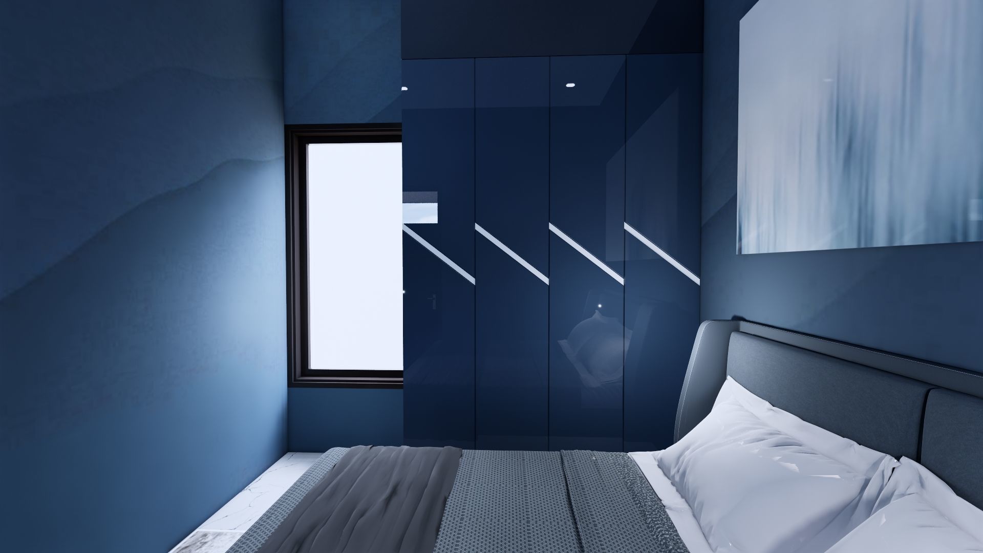 Modern Minimalist 2 Floor House Design Full Interior  3D model_67