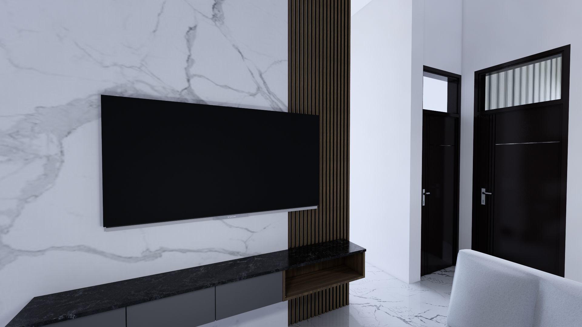 Modern Minimalist 2 Floor House Design Full Interior  3D model_37