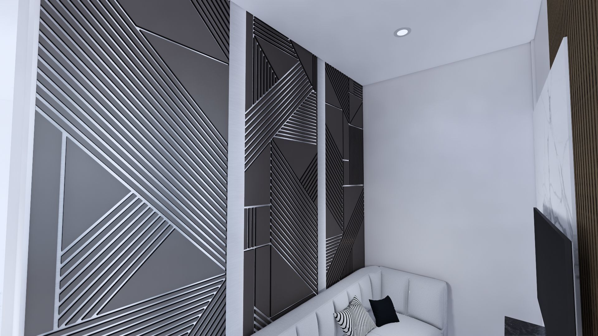 Modern Minimalist 2 Floor House Design Full Interior  3D model_38