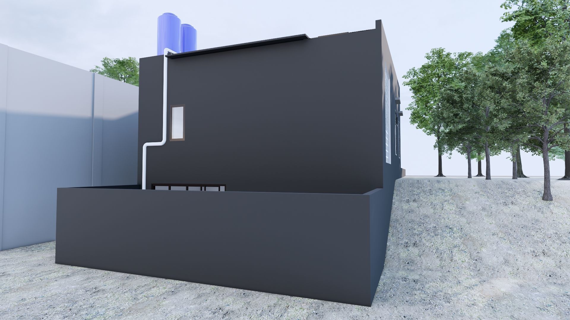 Modern Minimalist 2 Floor House Design Full Interior  3D model_90