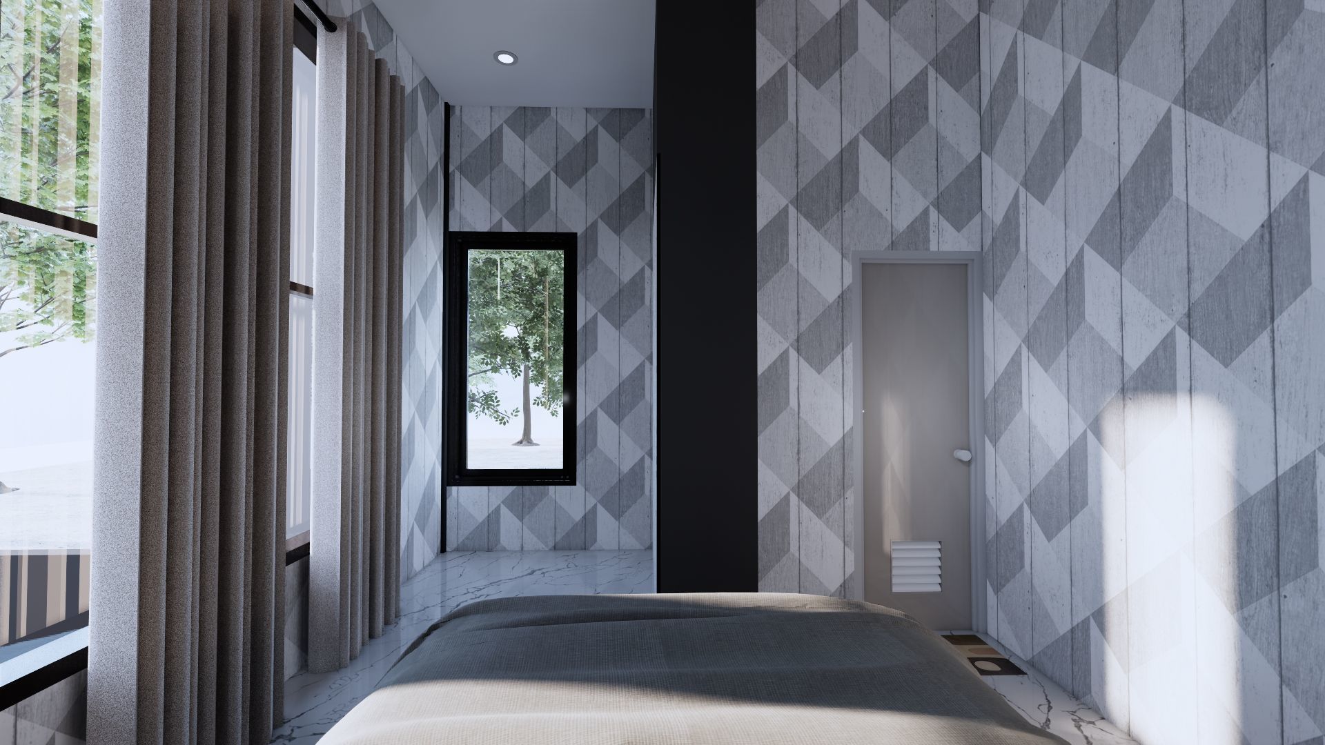 Modern Minimalist 2 Floor House Design Full Interior  3D model_46