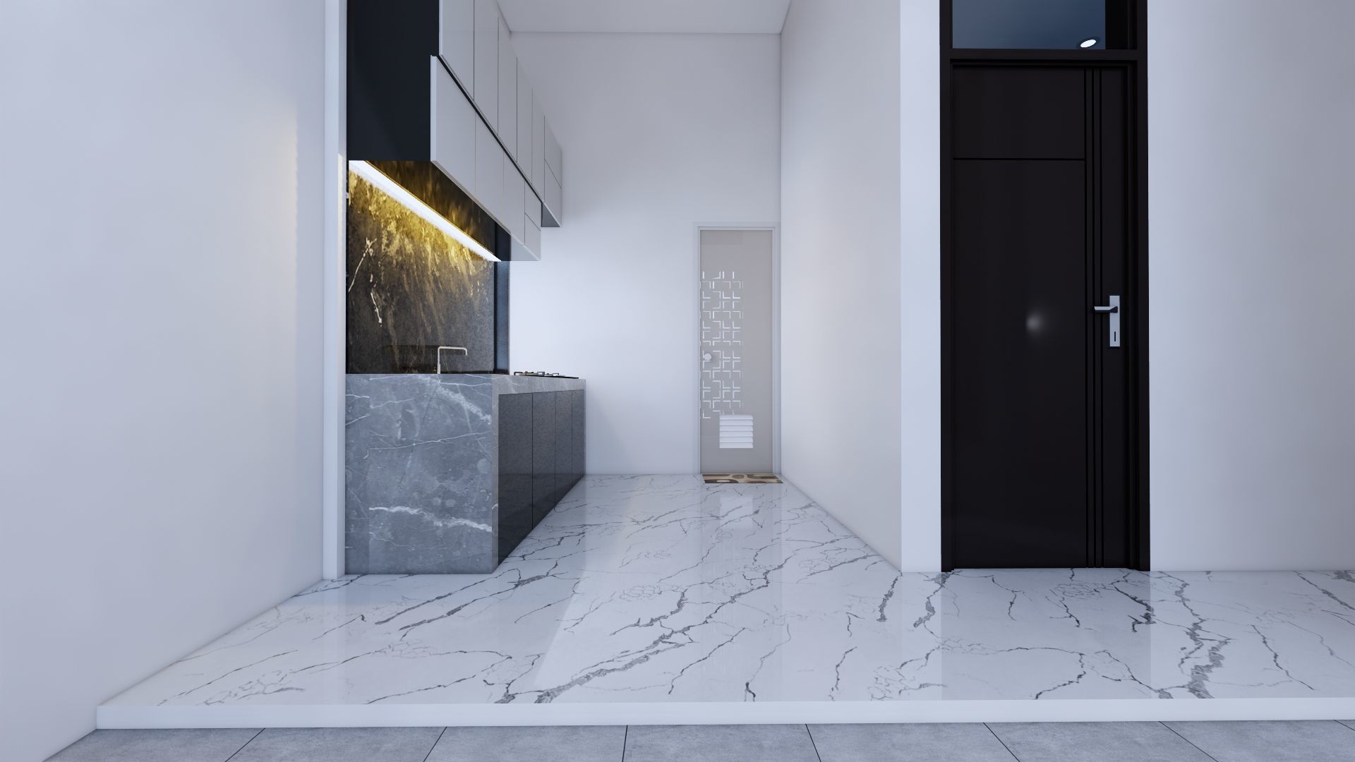 Modern Minimalist 2 Floor House Design Full Interior  3D model_76