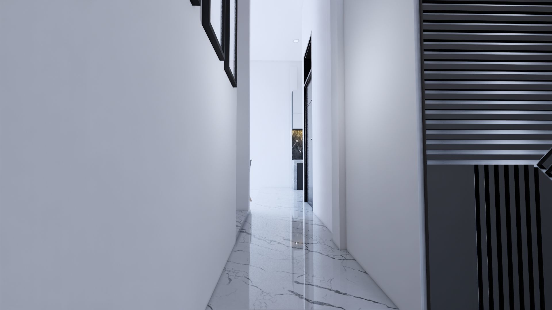 Modern Minimalist 2 Floor House Design Full Interior  3D model_52