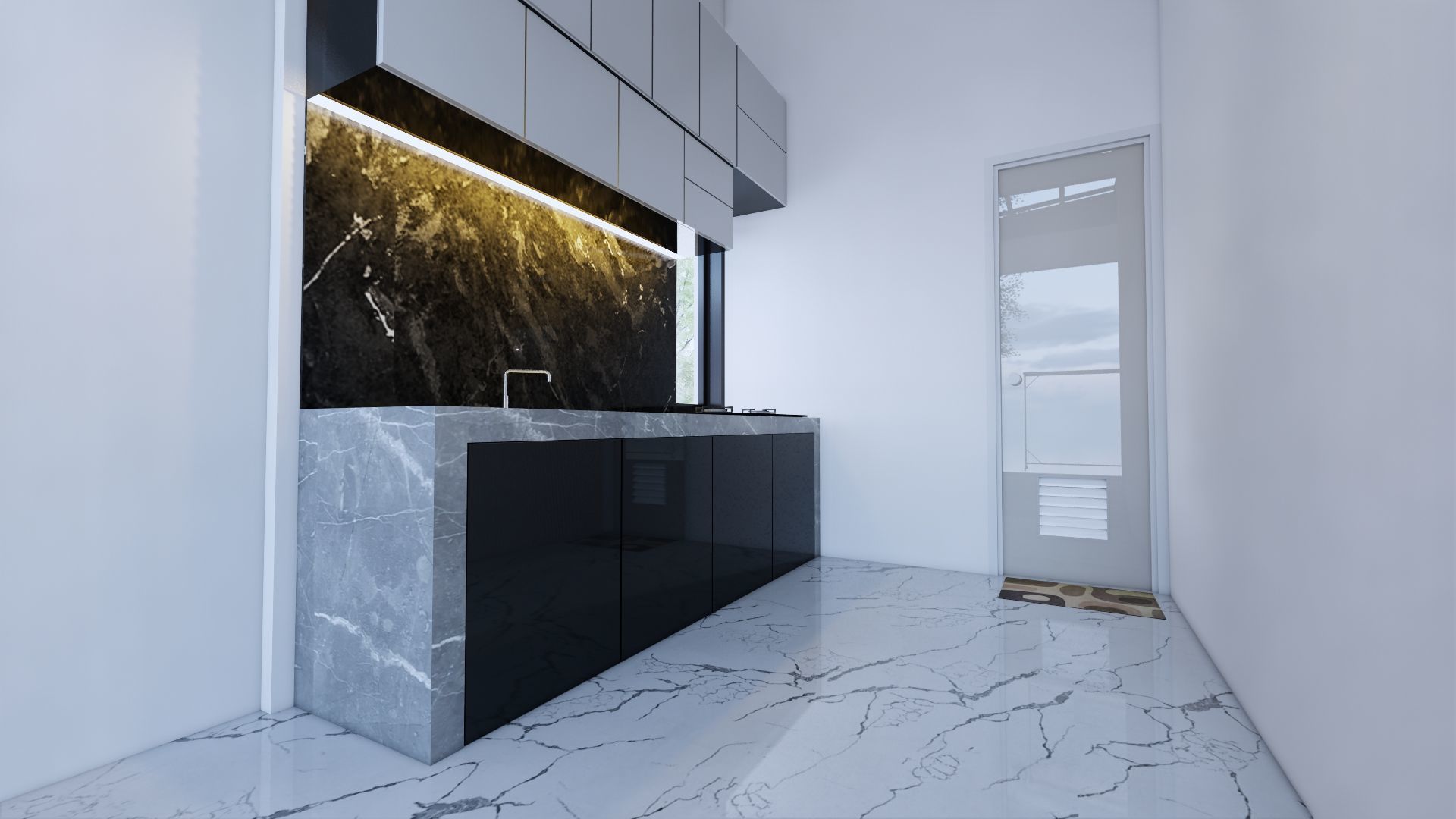 Modern Minimalist 2 Floor House Design Full Interior  3D model_83