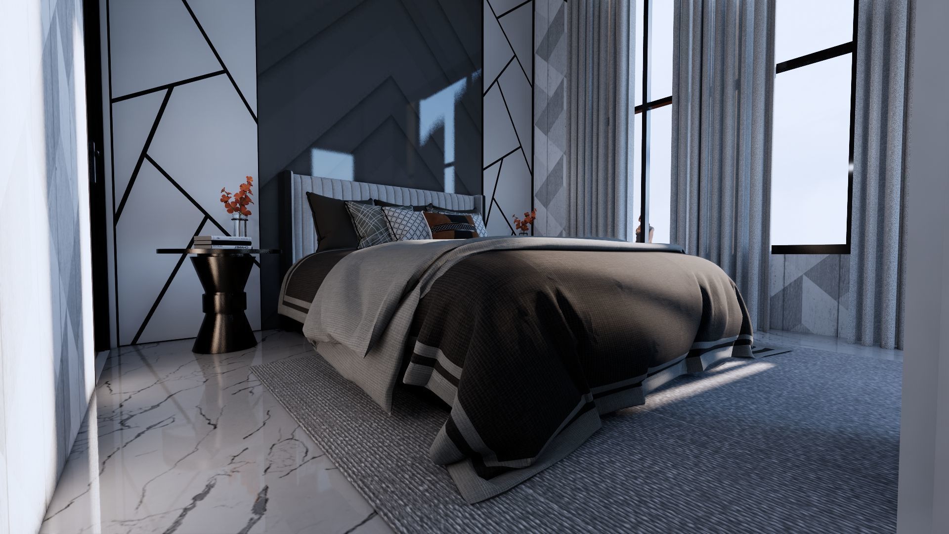 Modern Minimalist 2 Floor House Design Full Interior  3D model_4