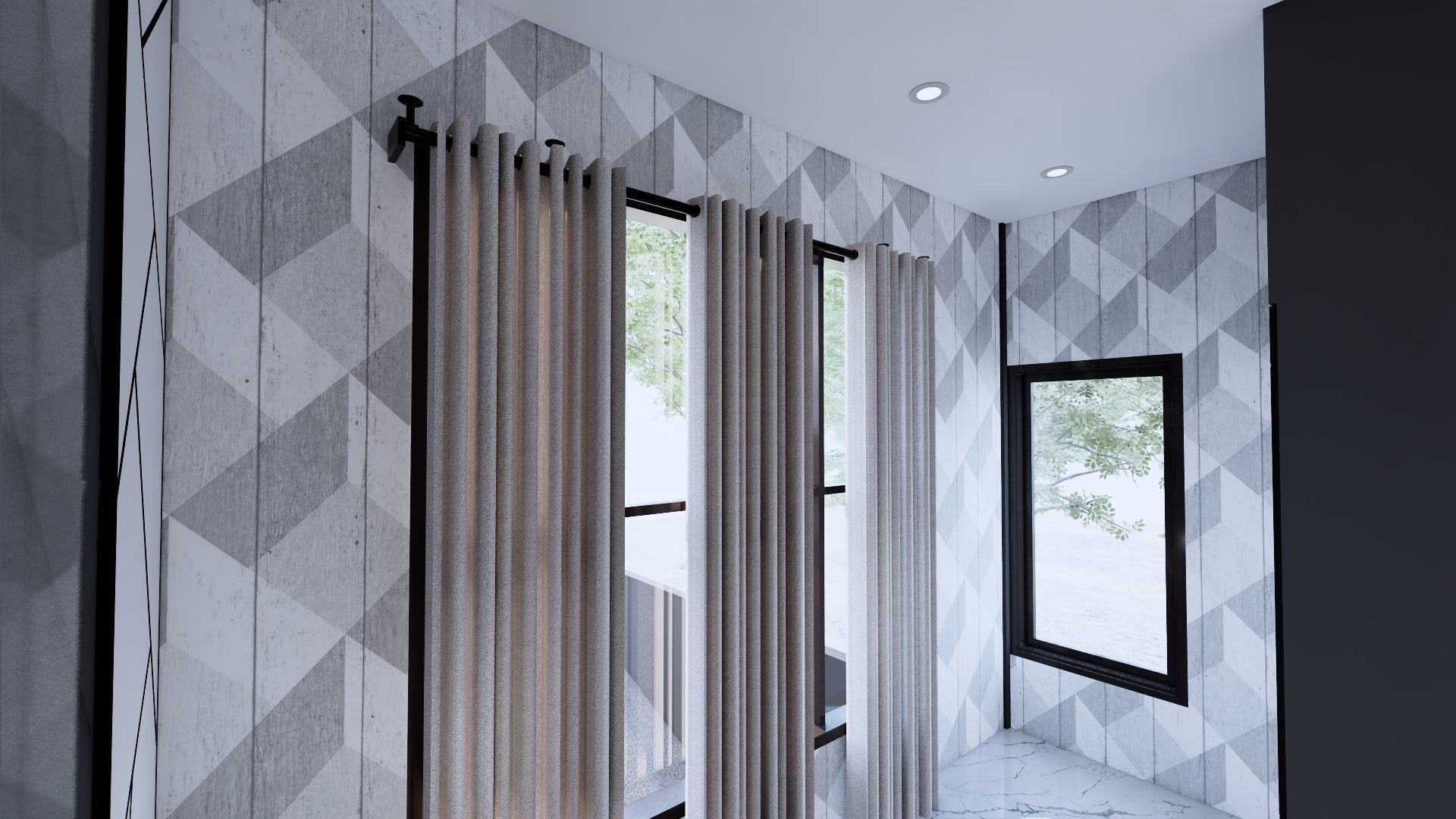 Modern Minimalist 2 Floor House Design Full Interior  3D model_49