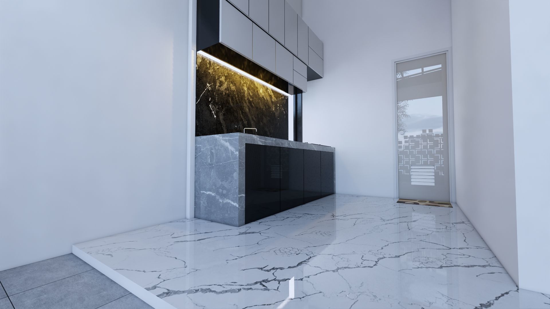 Modern Minimalist 2 Floor House Design Full Interior  3D model_78