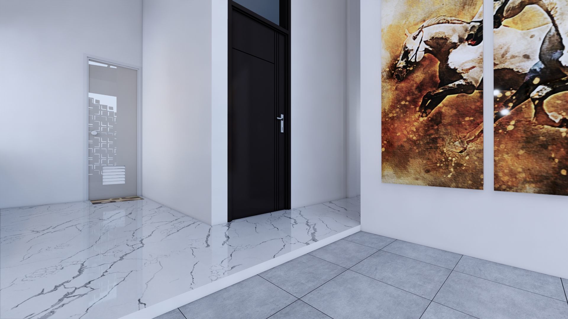 Modern Minimalist 2 Floor House Design Full Interior  3D model_65