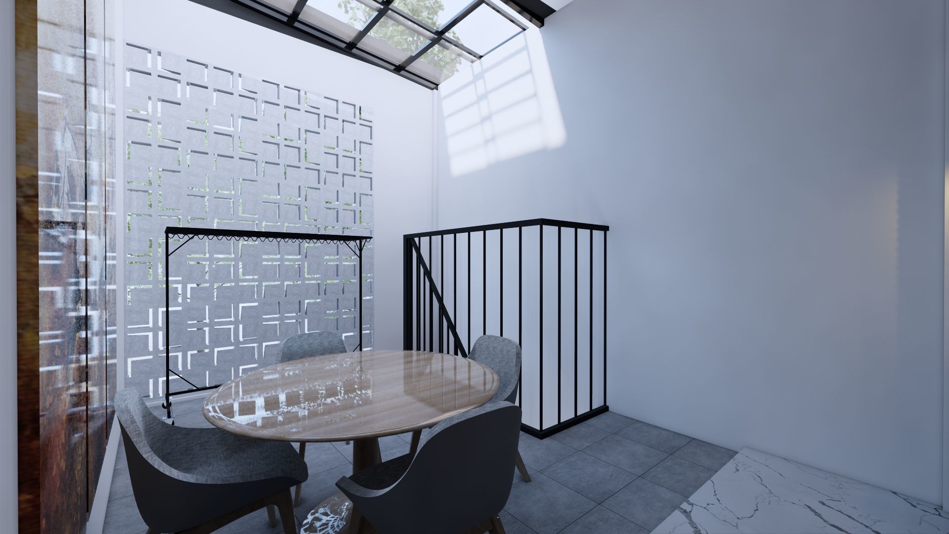 Modern Minimalist 2 Floor House Design Full Interior  3D model_72