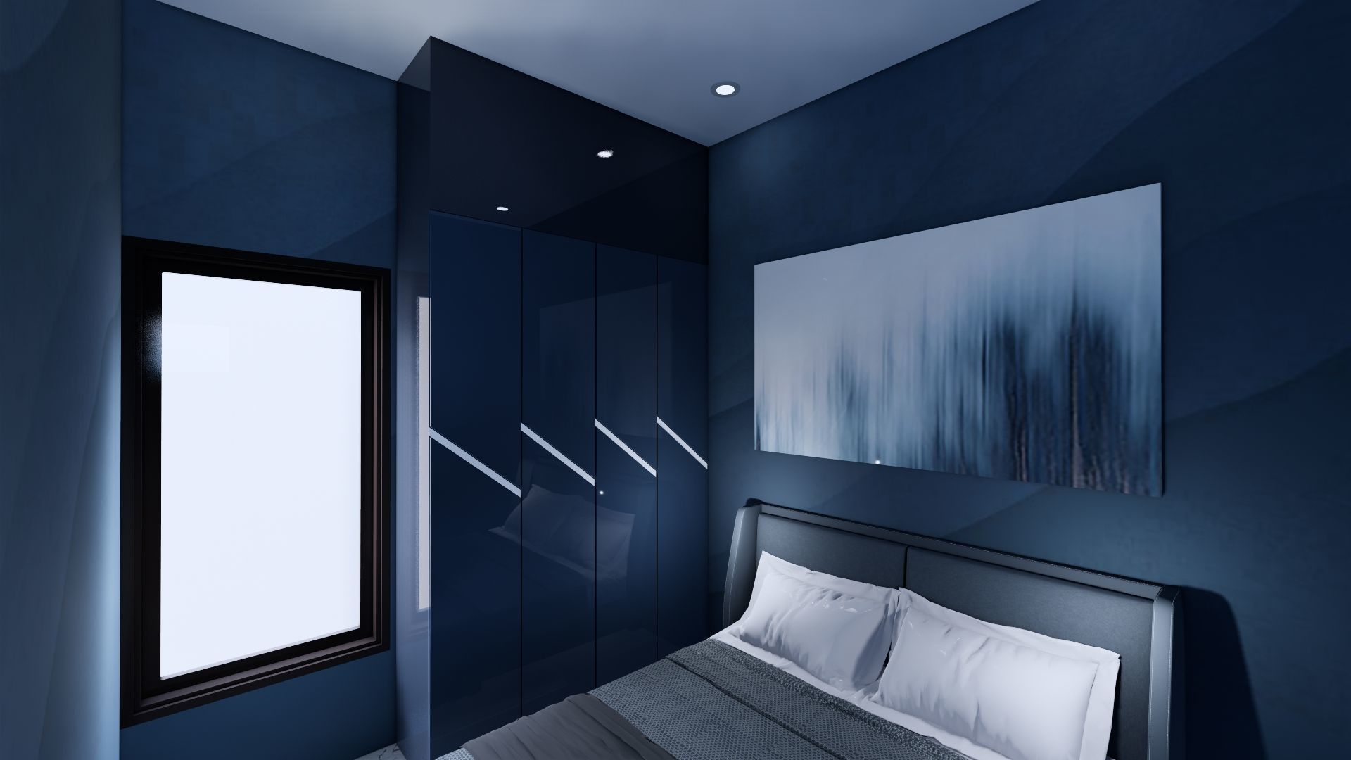 Modern Minimalist 2 Floor House Design Full Interior  3D model_63