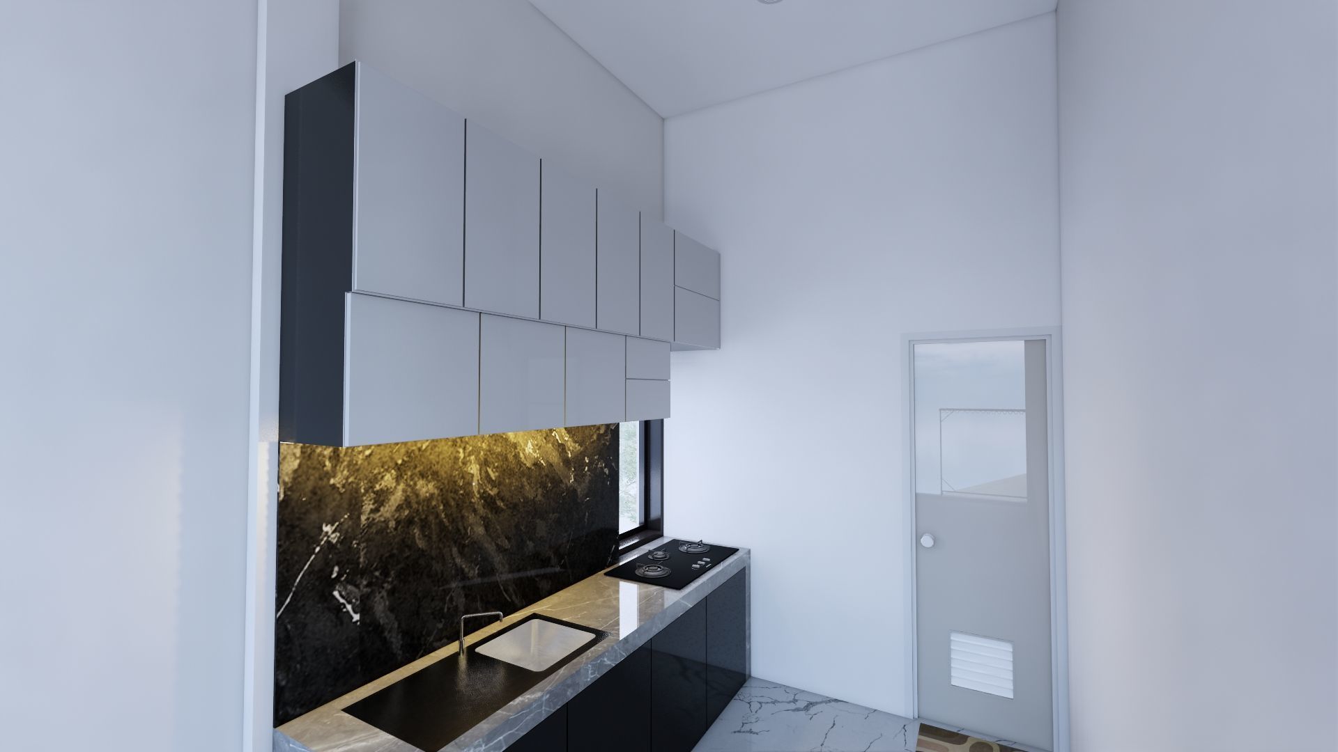 Modern Minimalist 2 Floor House Design Full Interior  3D model_88