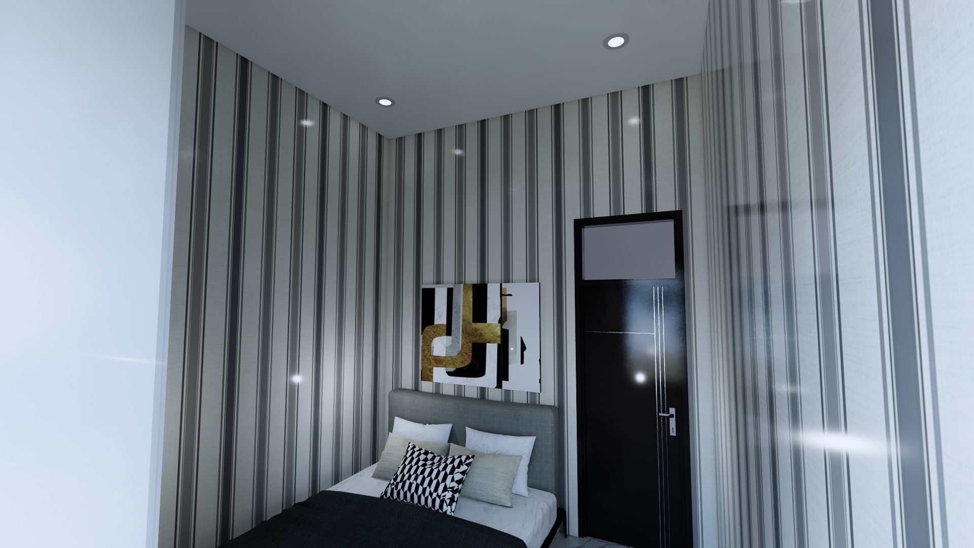 Modern Minimalist 2 Floor House Design Full Interior  3D model_5