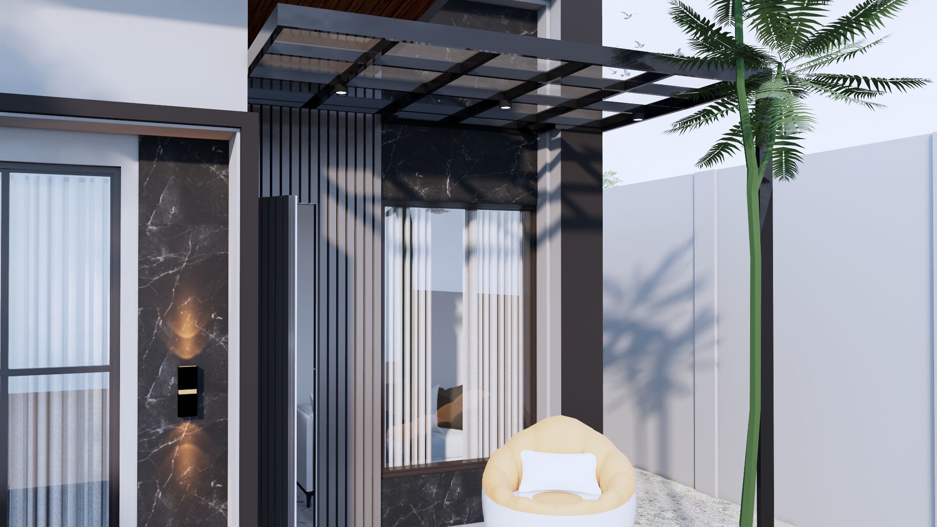 Modern Minimalist 2 Floor House Design Full Interior  3D model_25