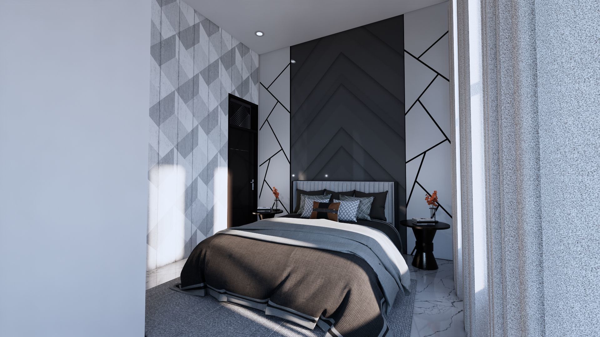 Modern Minimalist 2 Floor House Design Full Interior  3D model_44