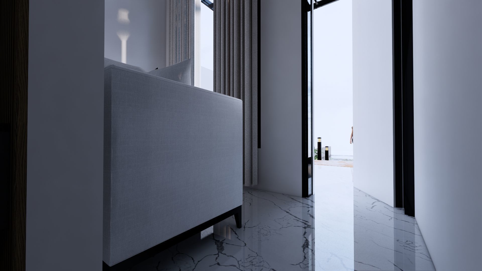 Modern Minimalist 2 Floor House Design Full Interior  3D model_30