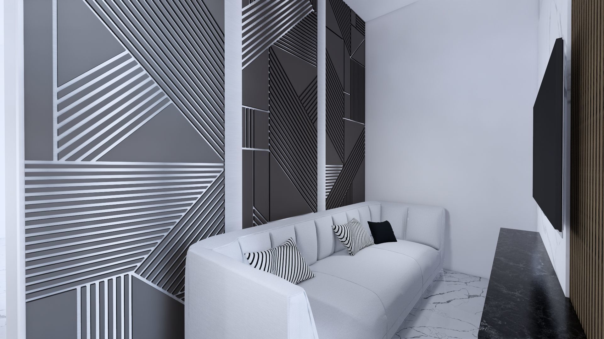 Modern Minimalist 2 Floor House Design Full Interior  3D model_34