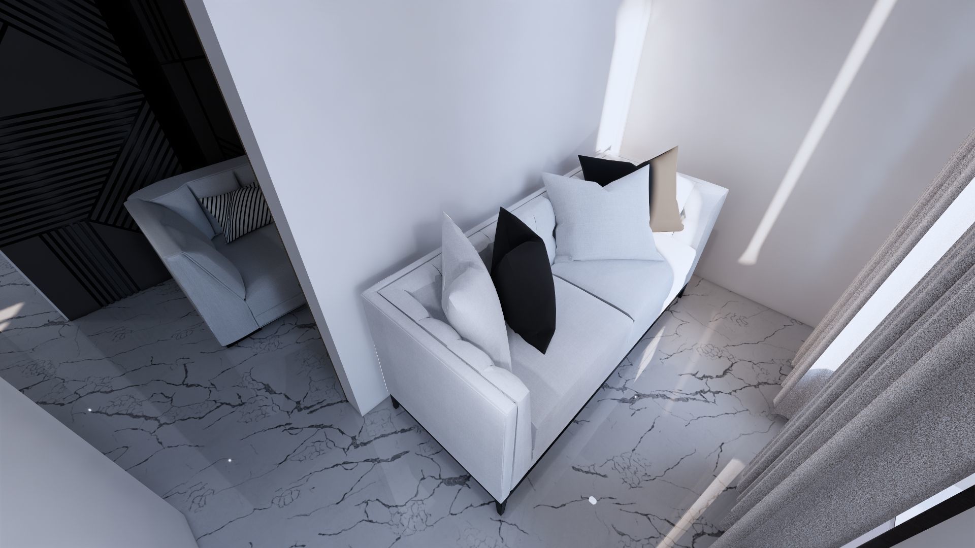 Modern Minimalist 2 Floor House Design Full Interior  3D model_33