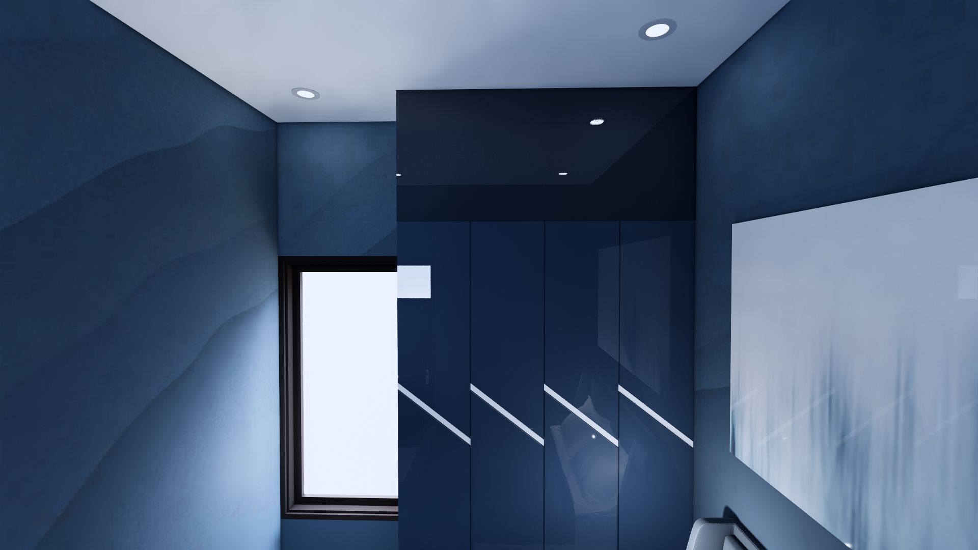 Modern Minimalist 2 Floor House Design Full Interior  3D model_66