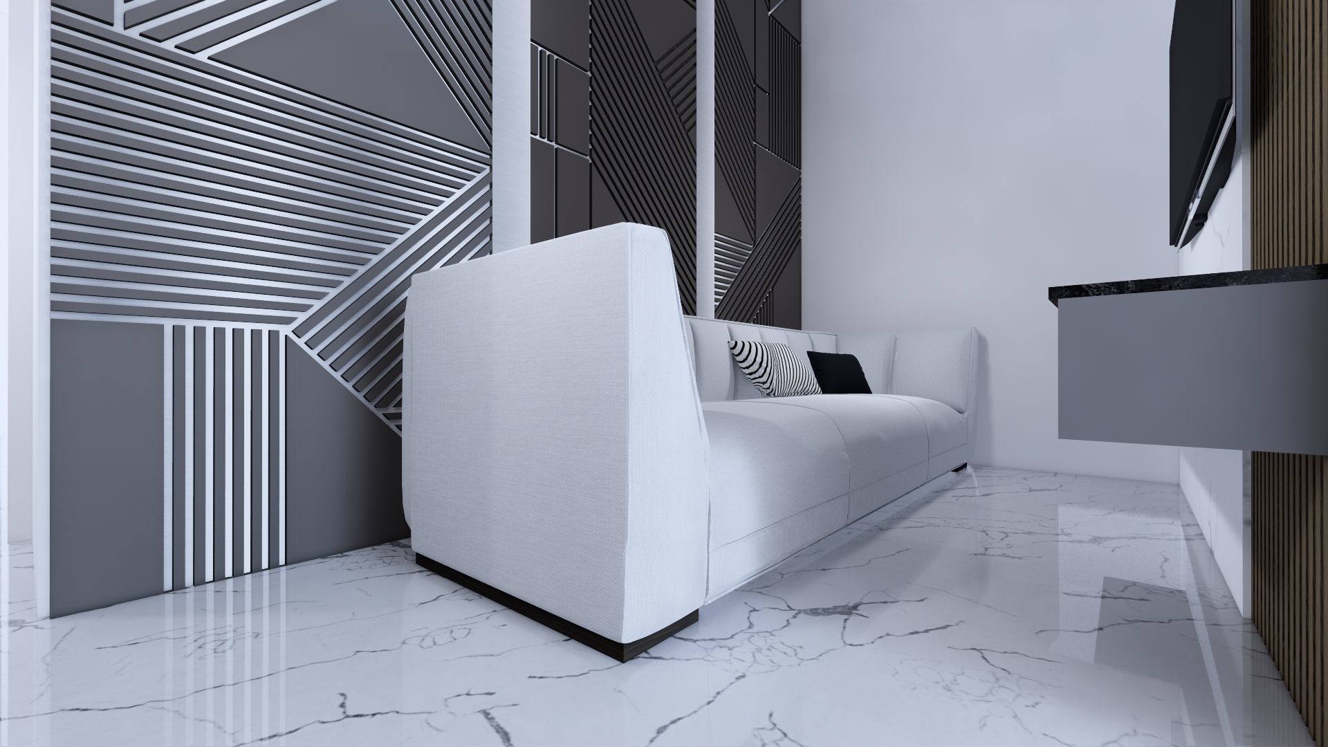 Modern Minimalist 2 Floor House Design Full Interior  3D model_32