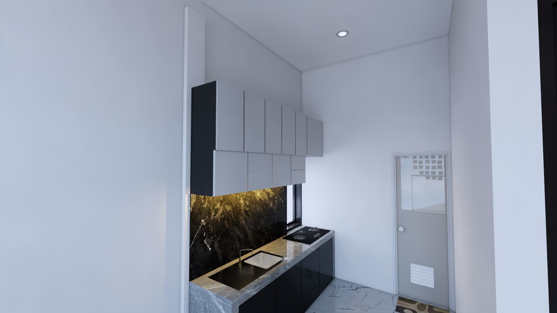 Modern Minimalist 2 Floor House Design Full Interior  3D model_77