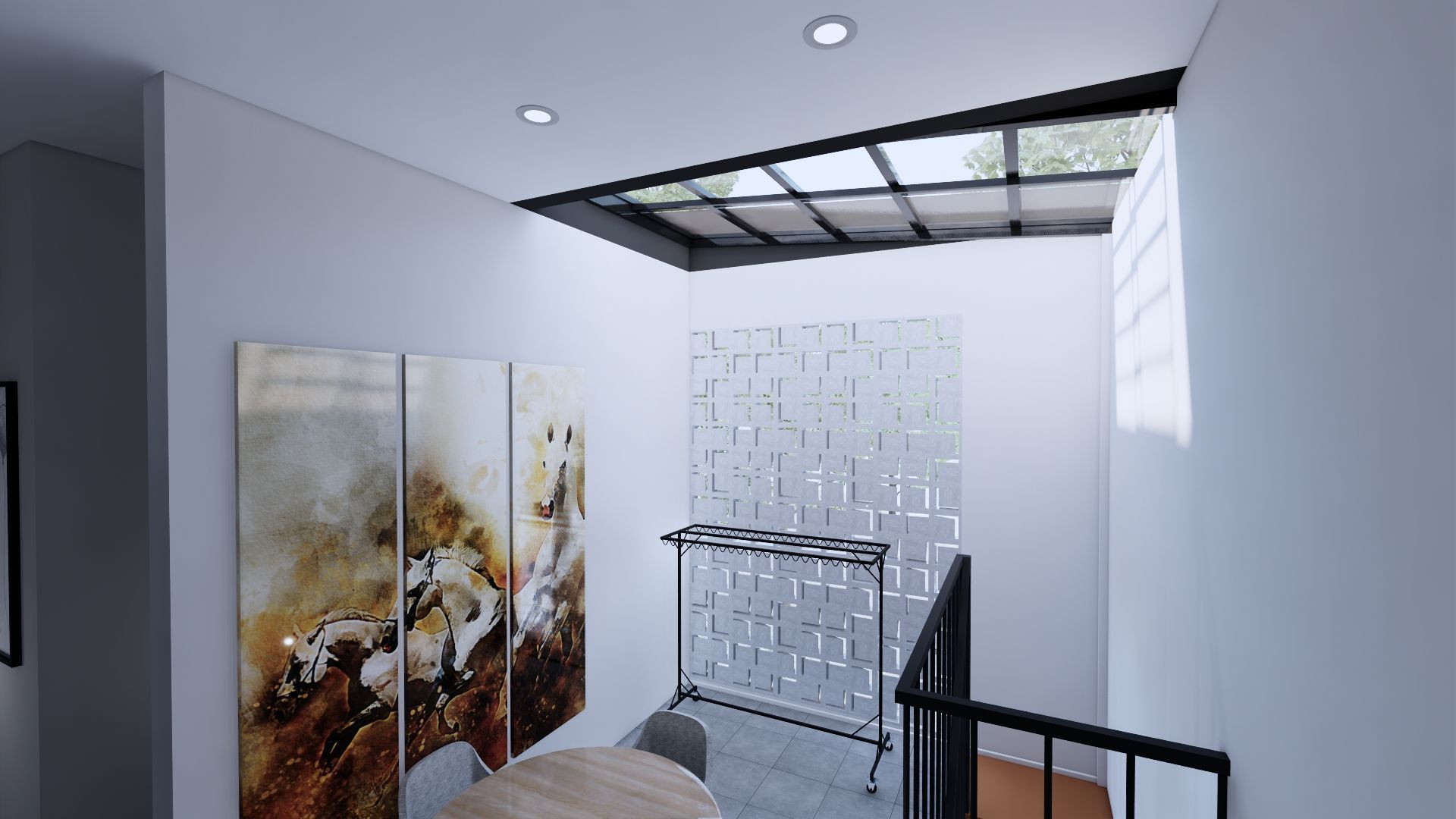 Modern Minimalist 2 Floor House Design Full Interior  3D model_74