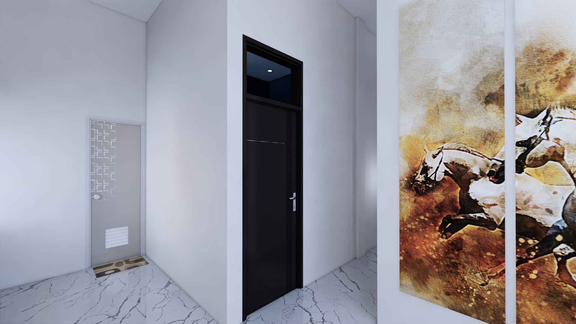 Modern Minimalist 2 Floor House Design Full Interior  3D model_62