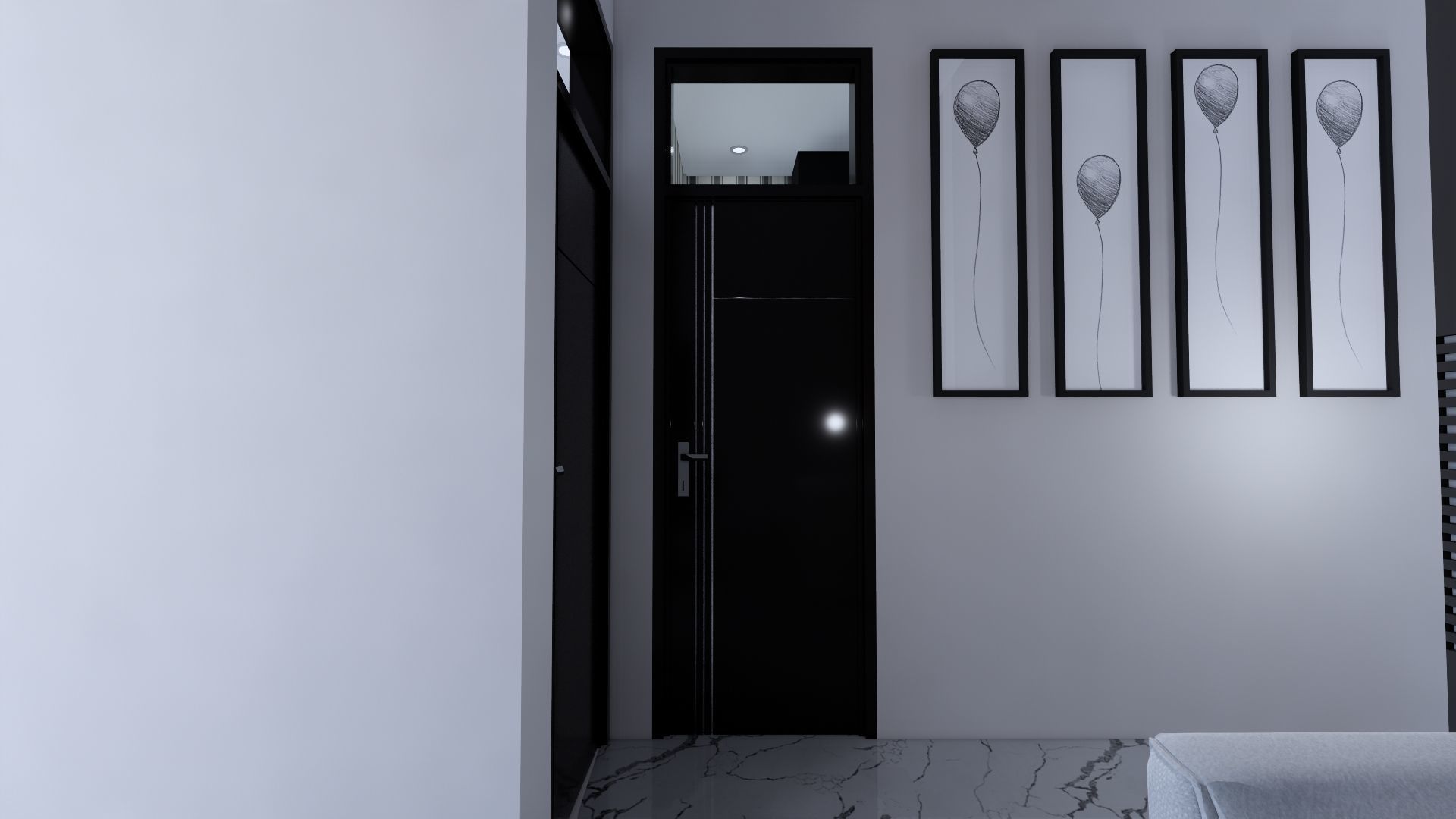 Modern Minimalist 2 Floor House Design Full Interior  3D model_39