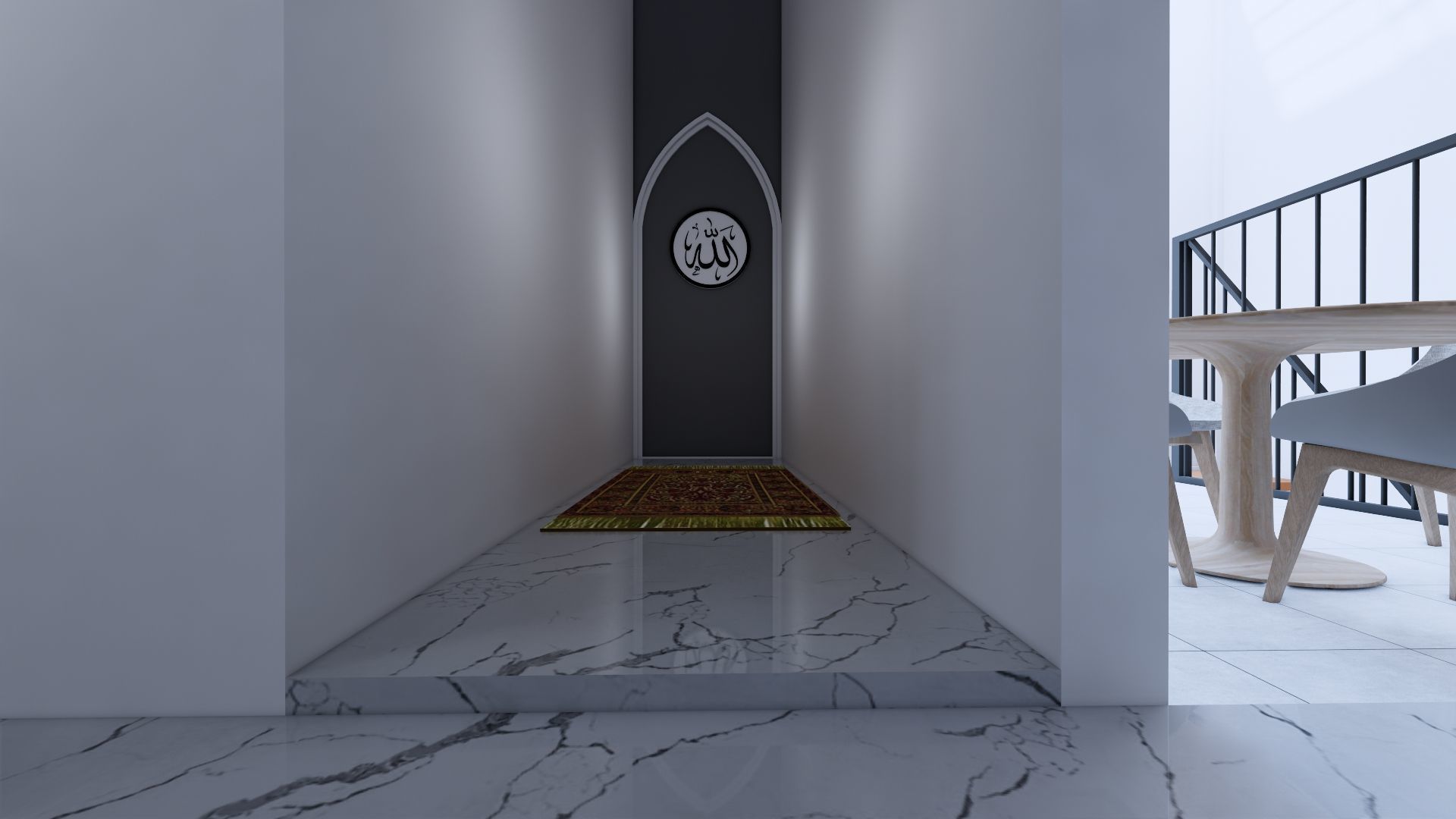 Modern Minimalist 2 Floor House Design Full Interior  3D model_53