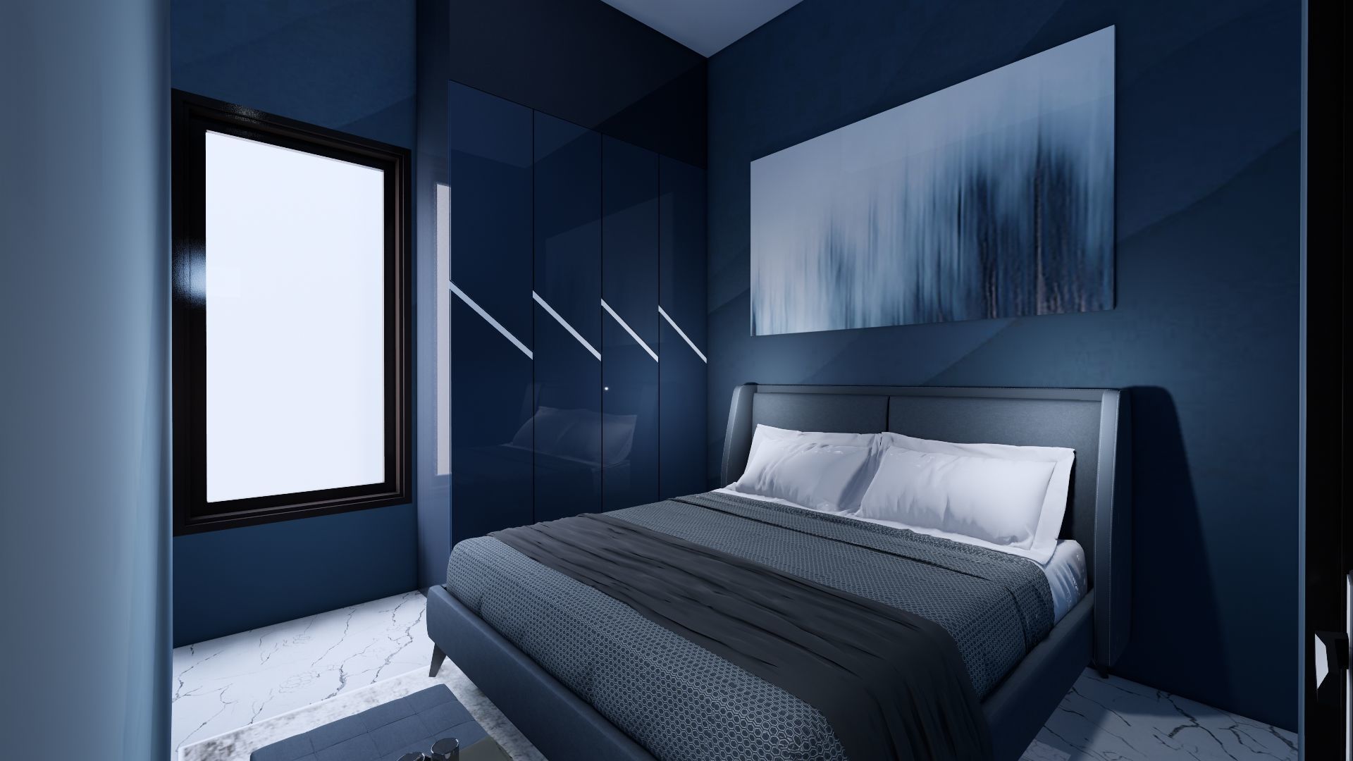 Modern Minimalist 2 Floor House Design Full Interior  3D model_64