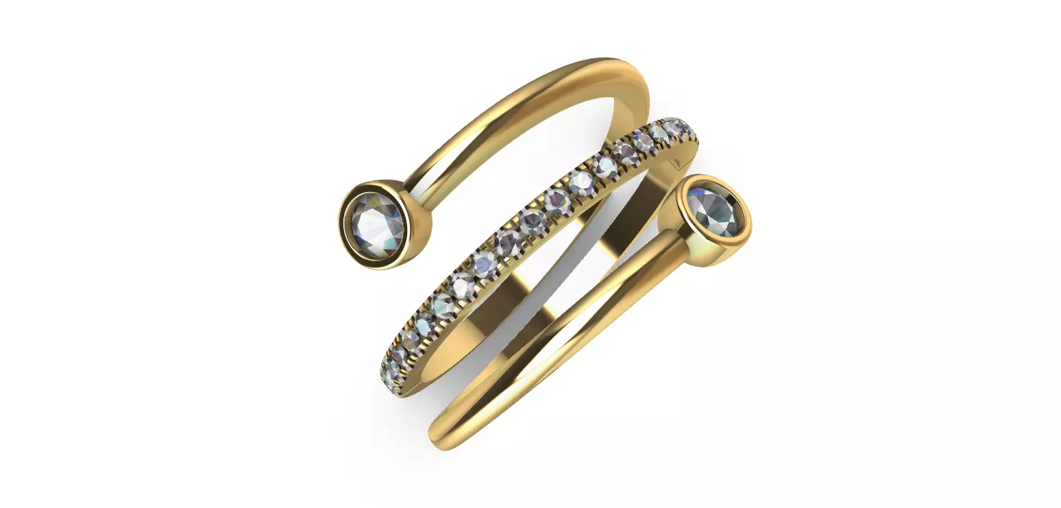 SPIRAL RING 3D print model_0