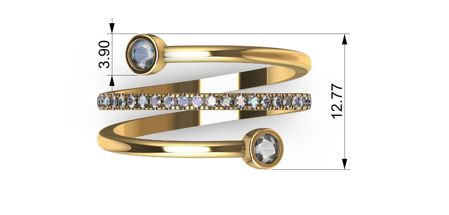 SPIRAL RING 3D print model_1