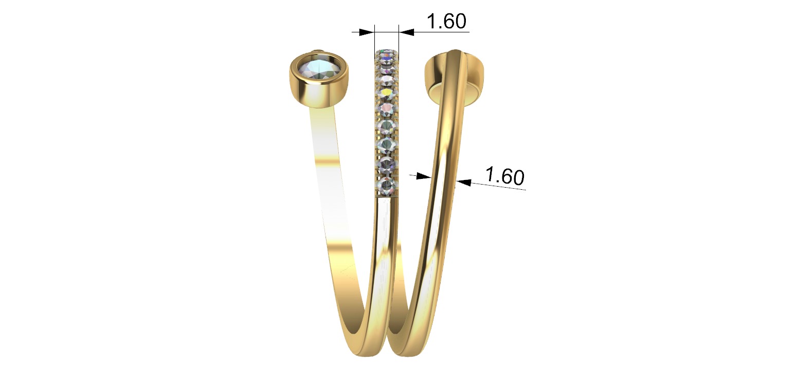 SPIRAL RING 3D print model_3