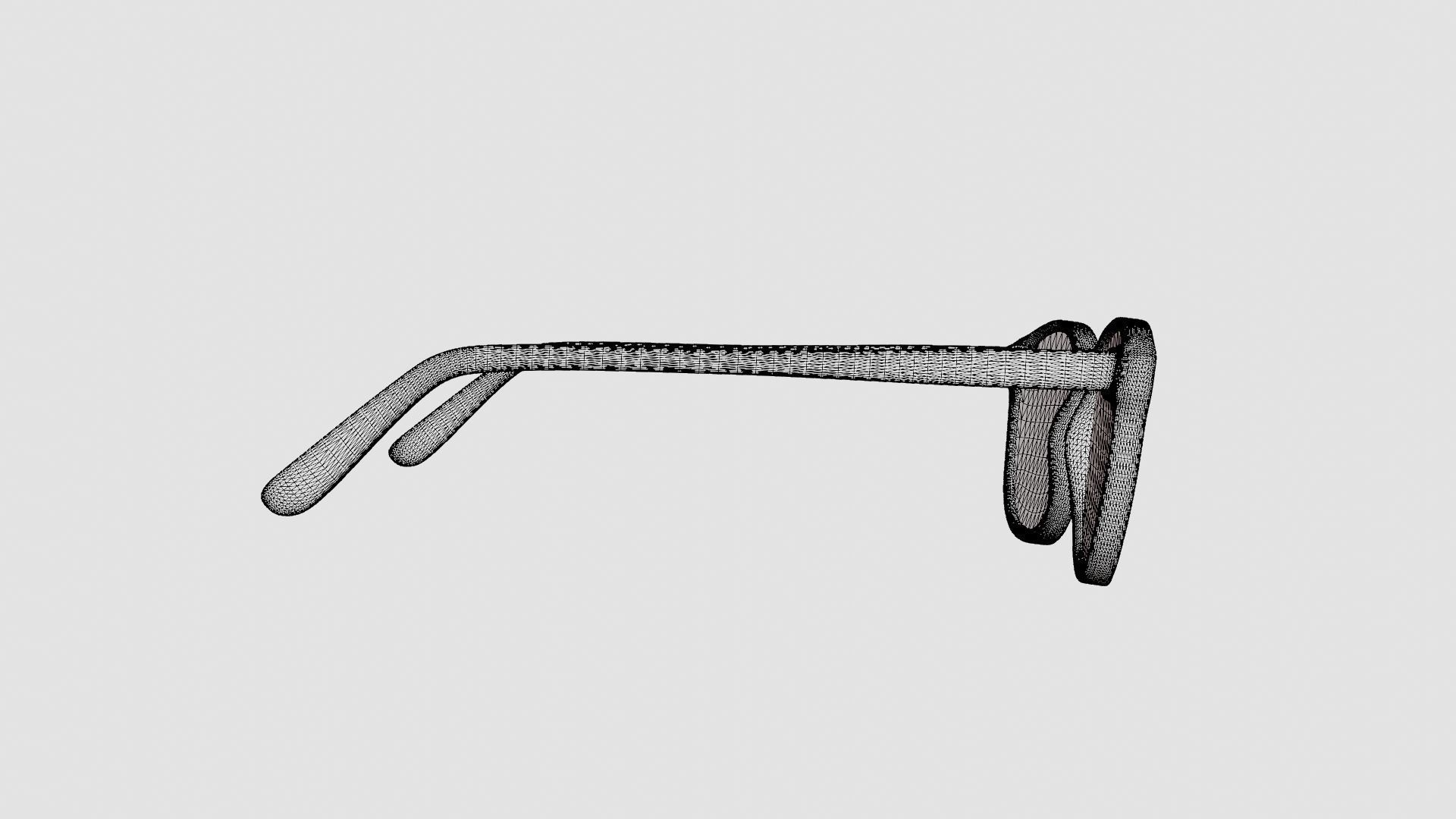 Reading Glasses Low-poly 3D model_8