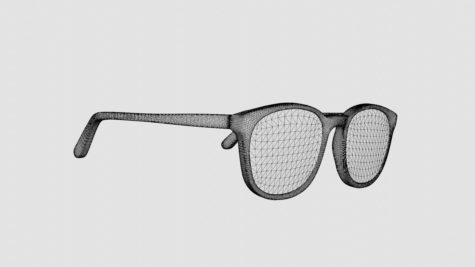Reading Glasses Low-poly 3D model_7
