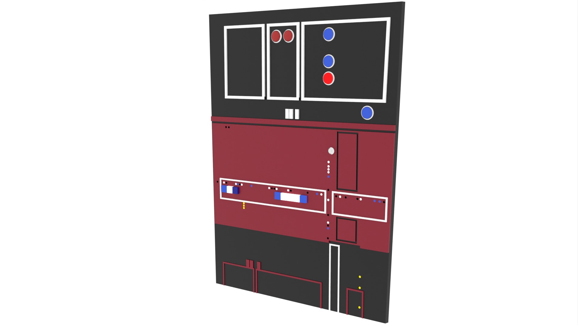 Set 3a - Control Panels Wall 1-12 scale Blackseries 3D print model_62