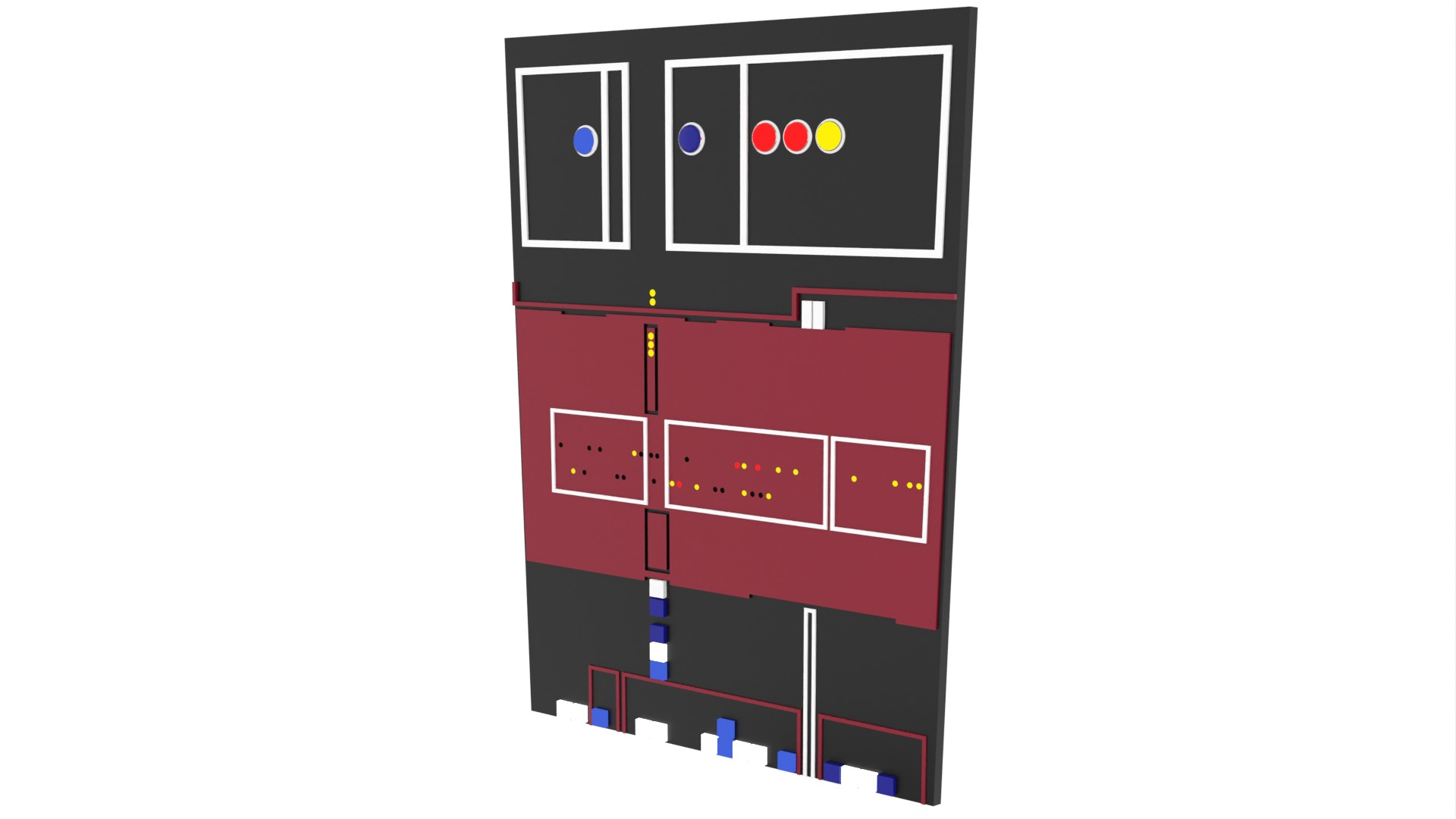 Set 3a - Control Panels Wall 1-12 scale Blackseries 3D print model_47
