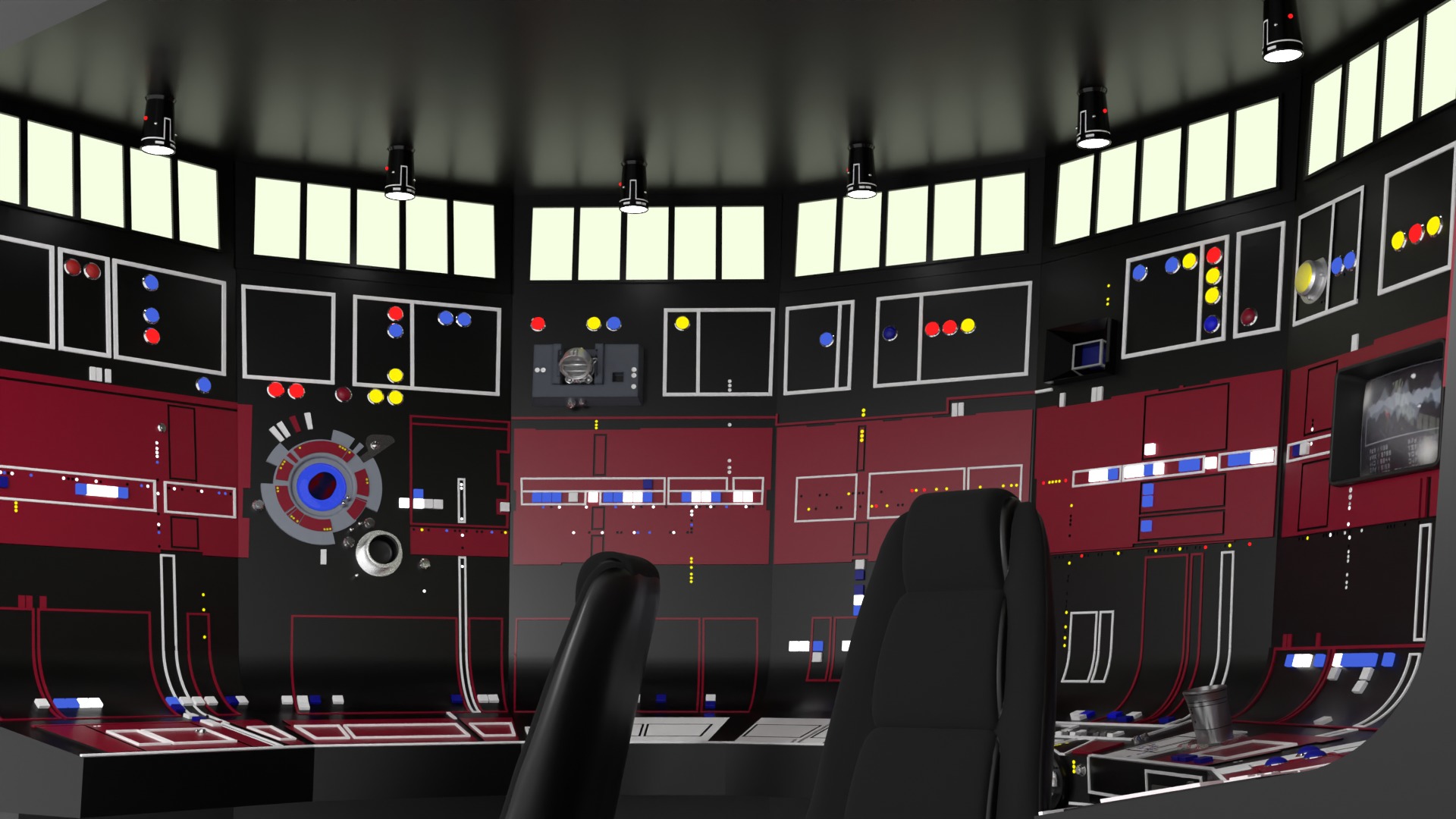 Set 3a - Control Panels Wall 1-12 scale Blackseries 3D print model_5