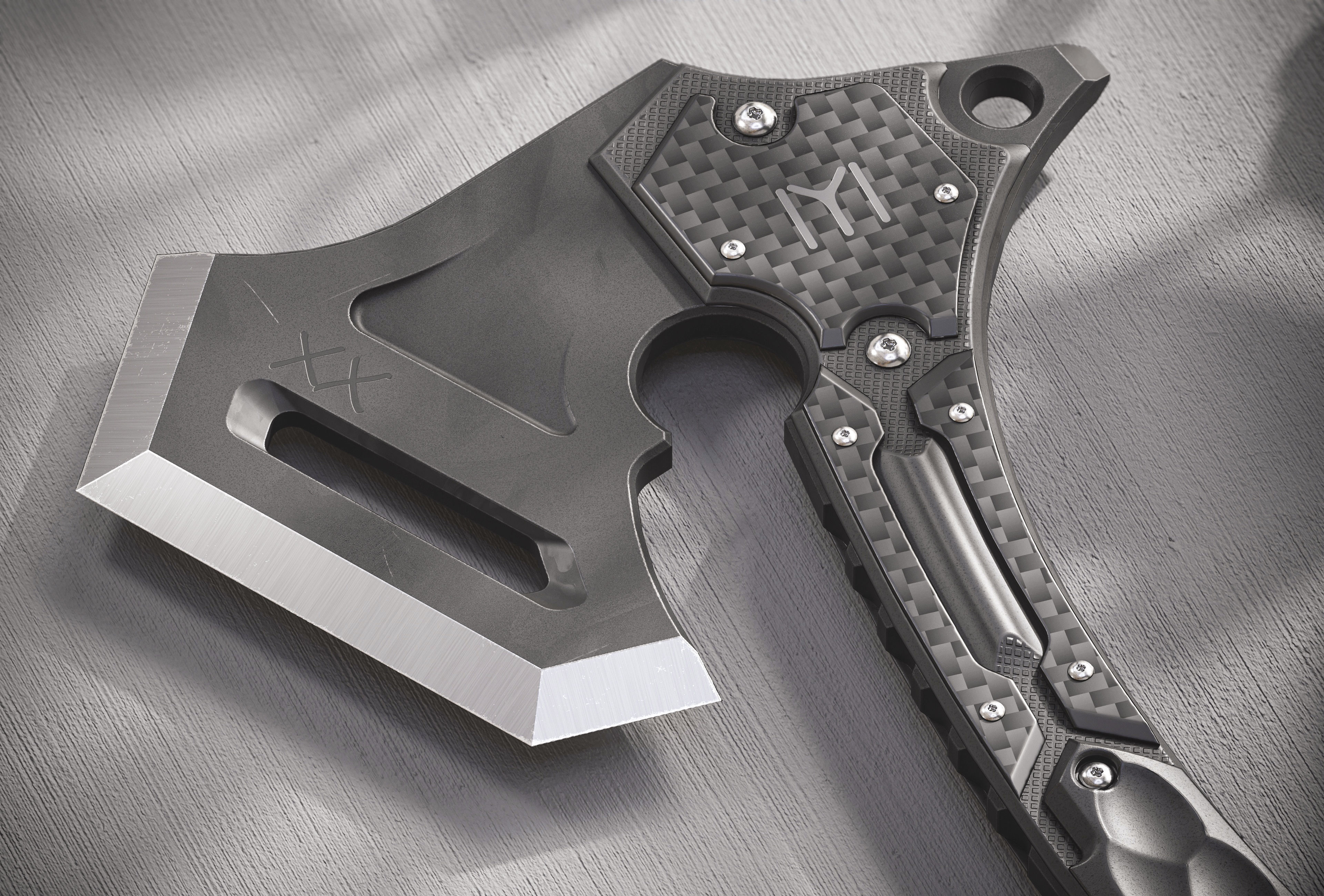Modern Axe XX PBR Low-poly 3D model_4