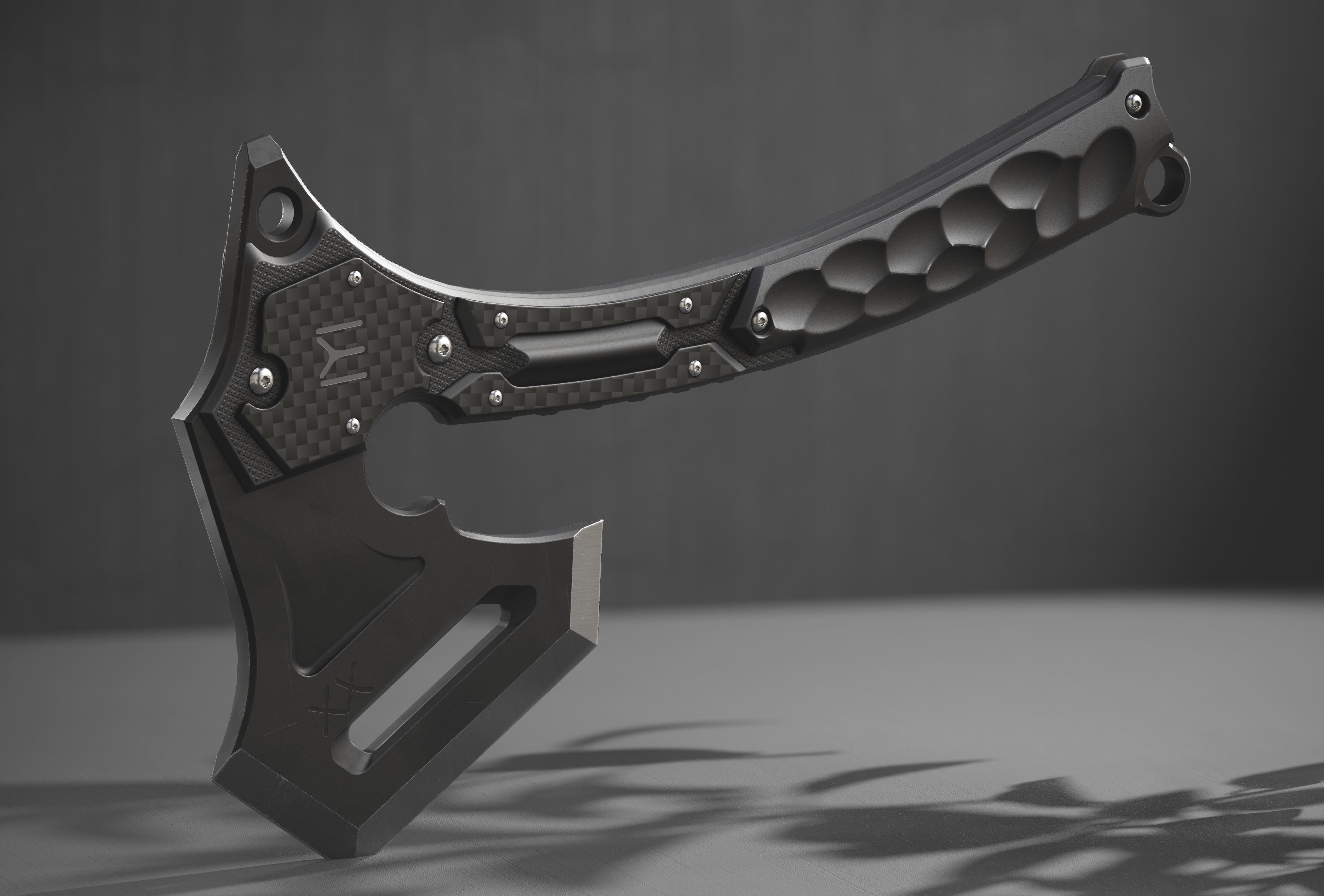 Modern Axe XX PBR Low-poly 3D model_10