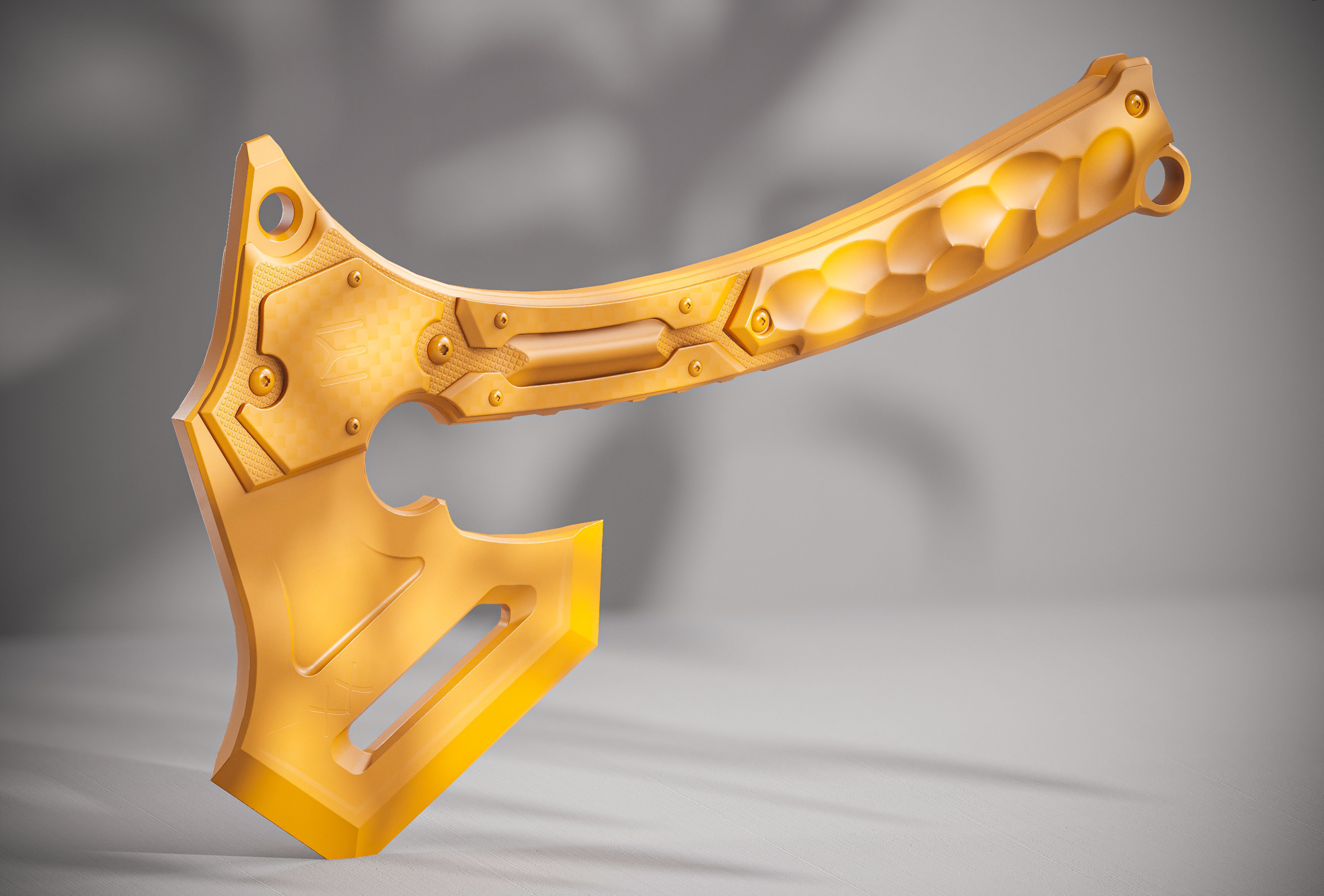 Modern Axe XX PBR Low-poly 3D model_11