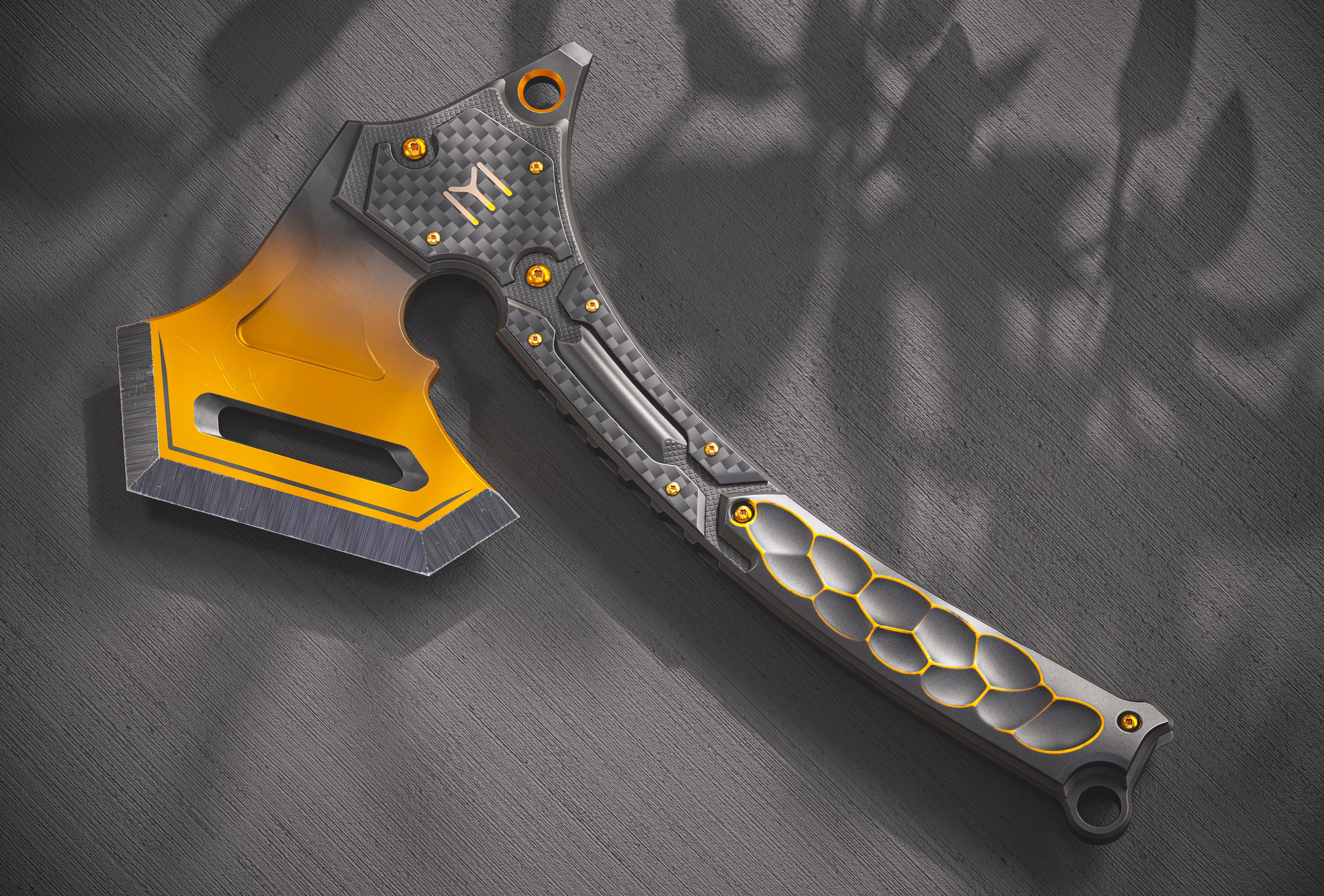 Modern Axe XX PBR Low-poly 3D model_3